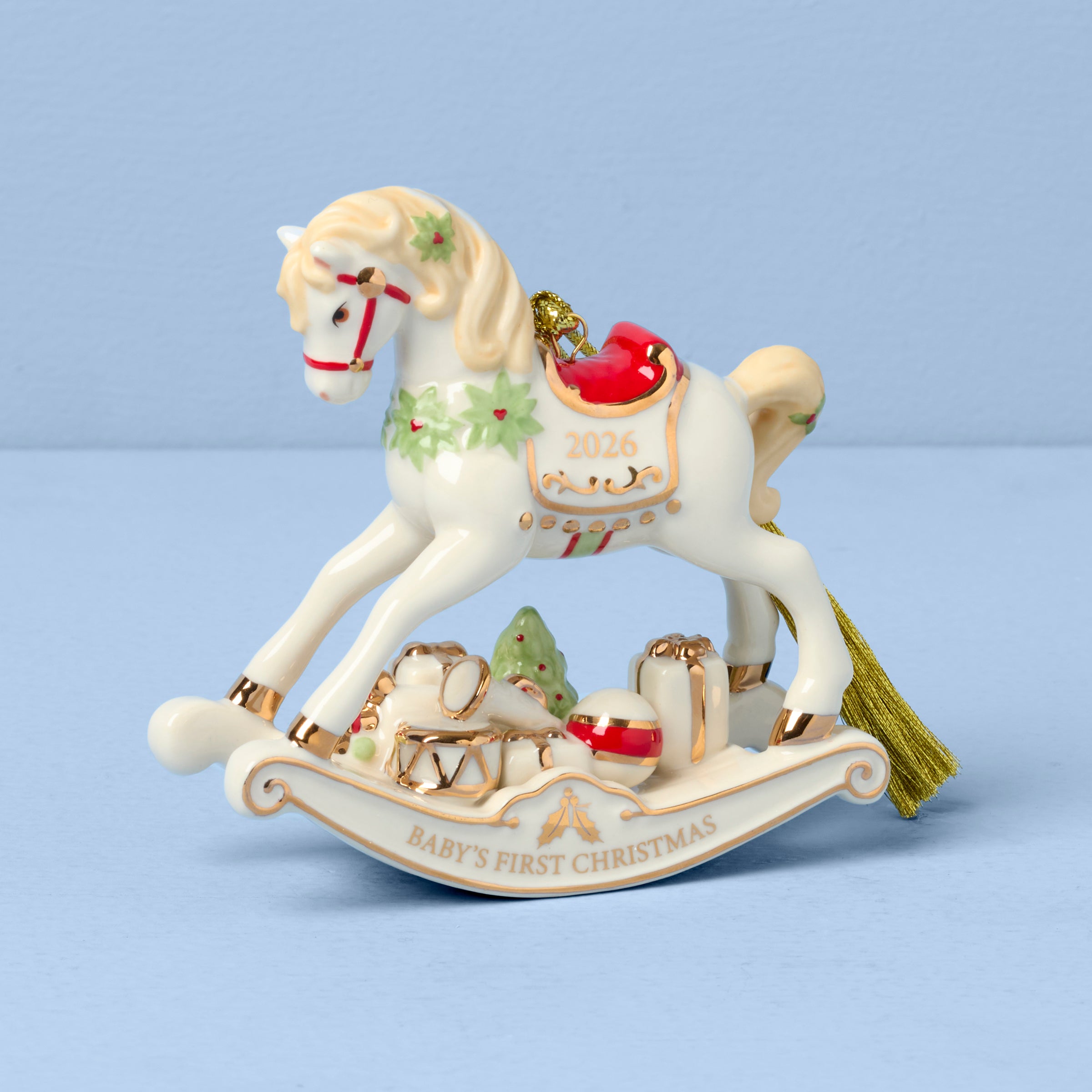 2026 Baby's 1st Christmas Vintage Rocking Horse Ornament