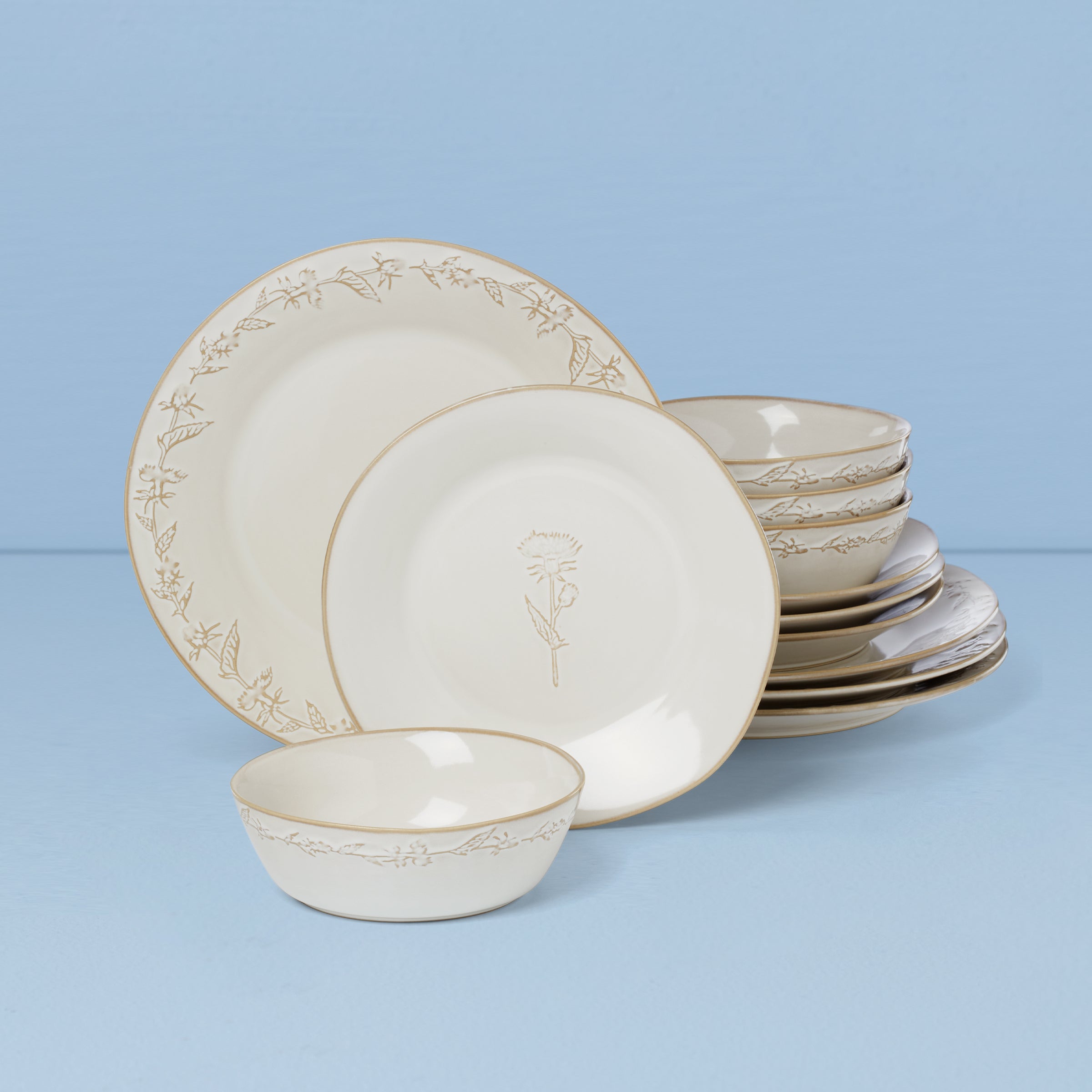 Homespun 12 Piece Dinnerware Set