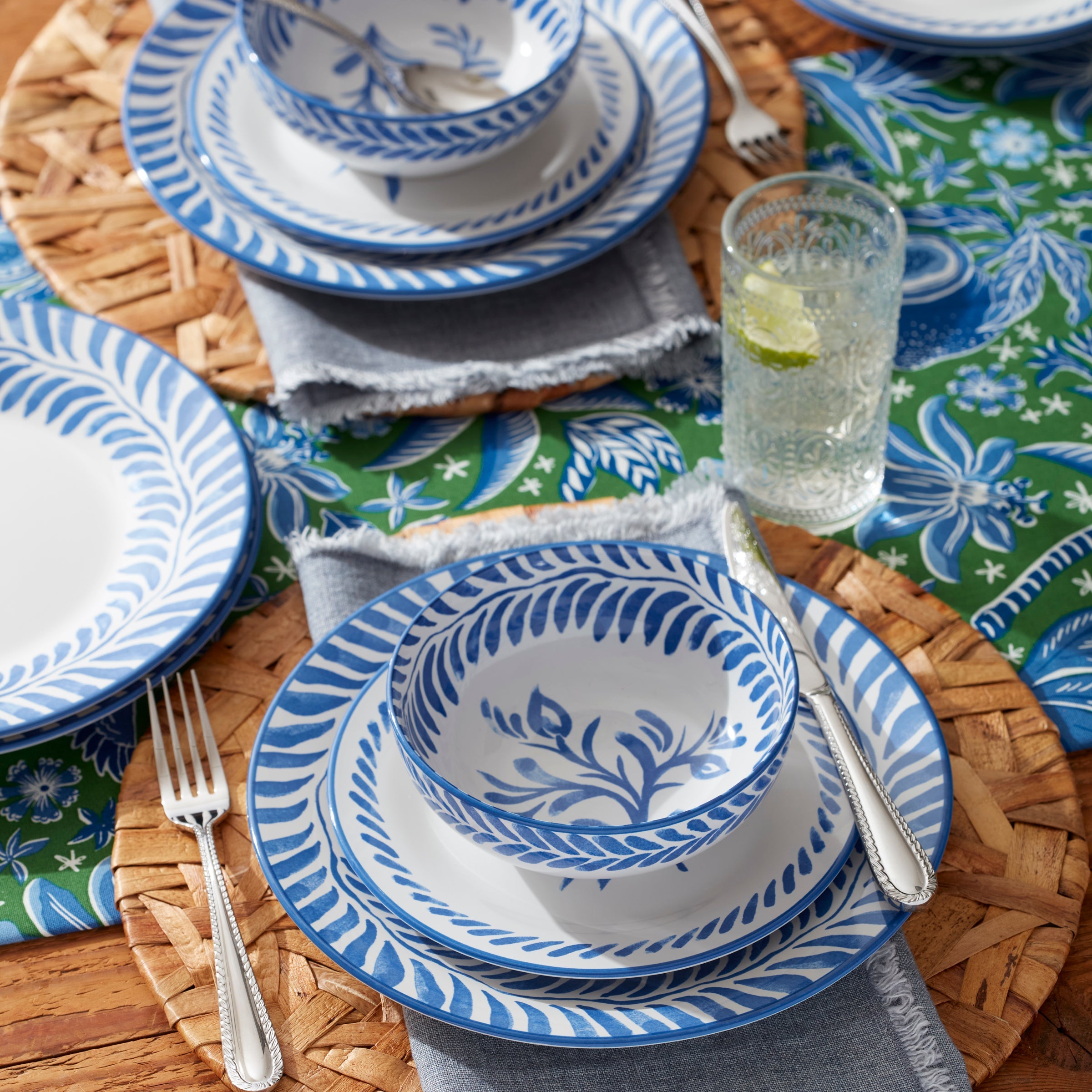Alternative view of Solear Blue 12 Piece Dinnerware Set
