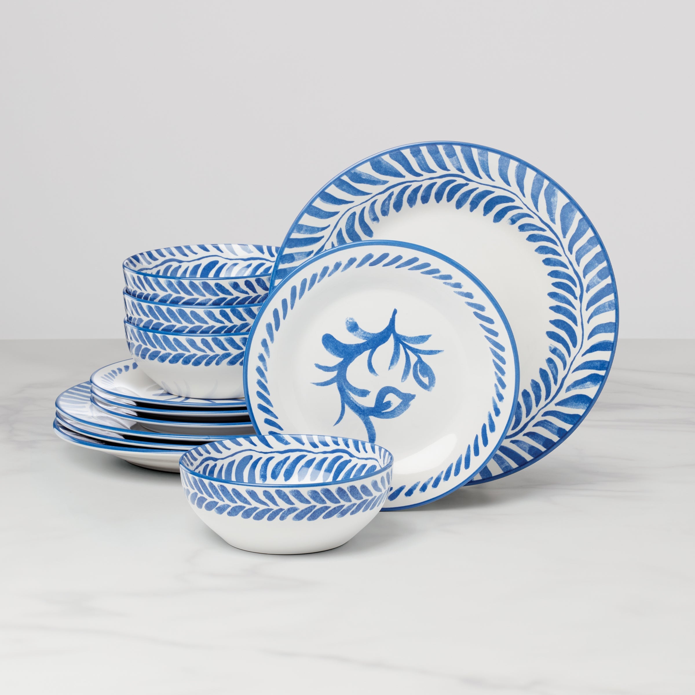 Solear Blue 12 Piece Dinnerware Set