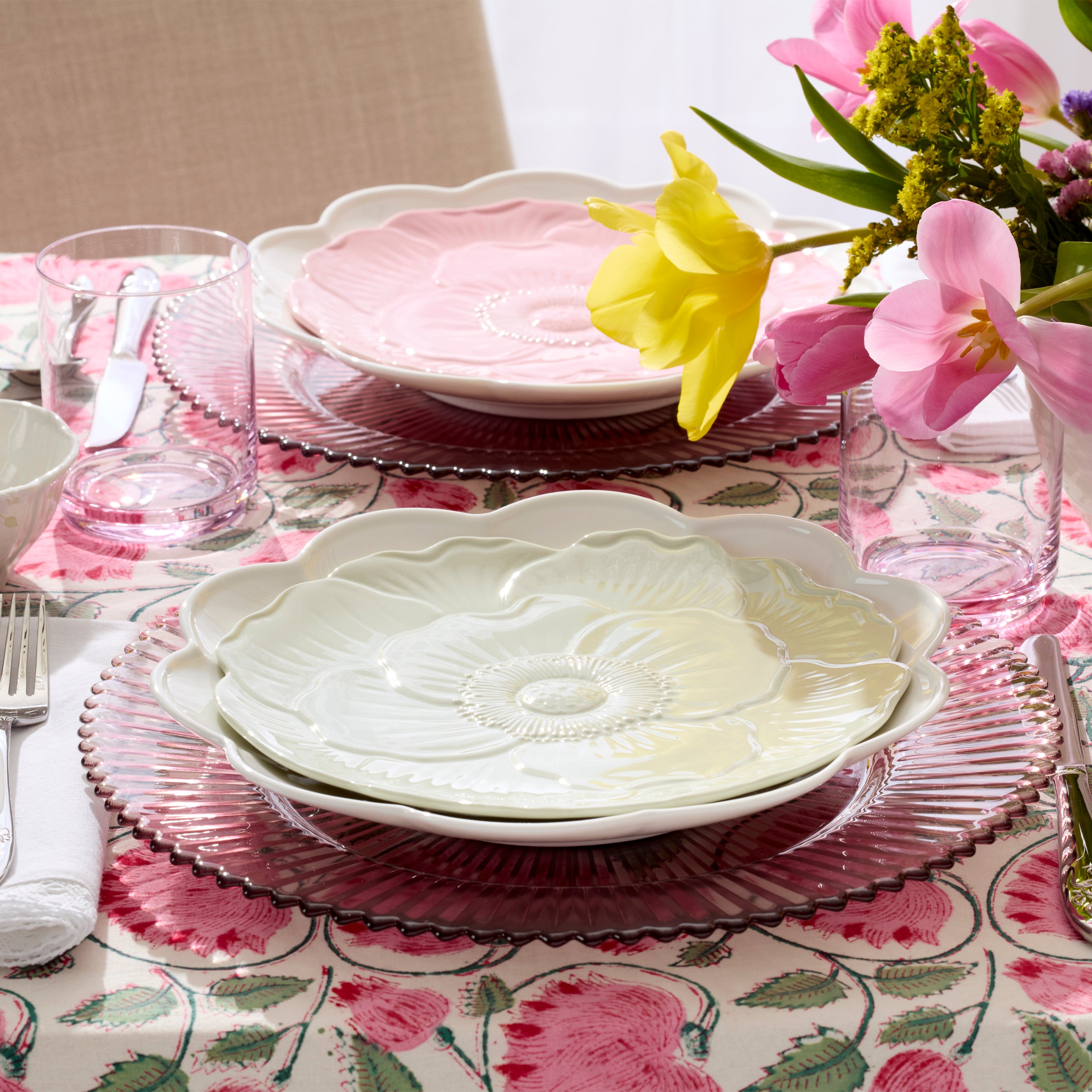 Butterfly Meadow Floral Green Accent Plates Set of 4 - Image 10