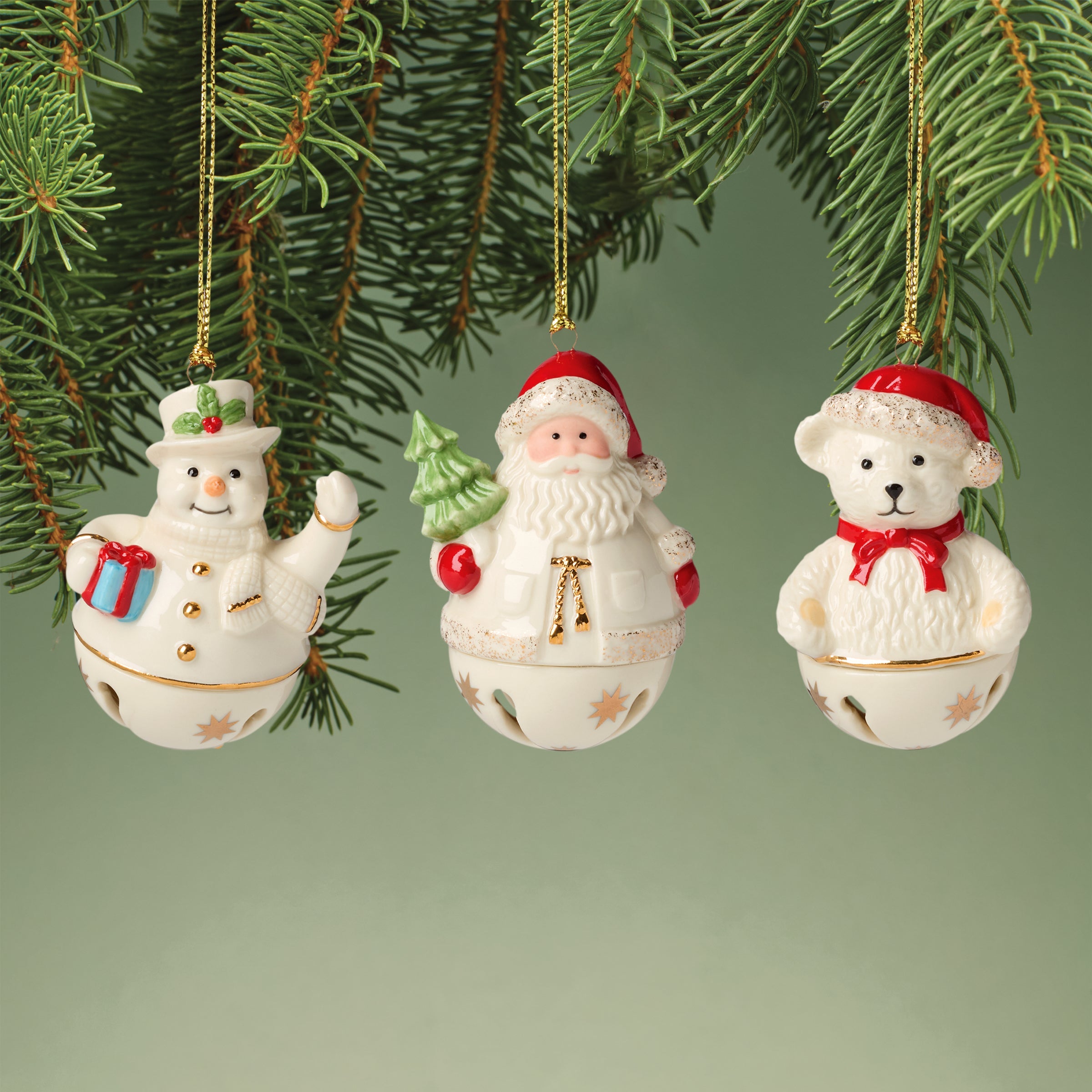Jingle Bell Ornaments Set Of 3