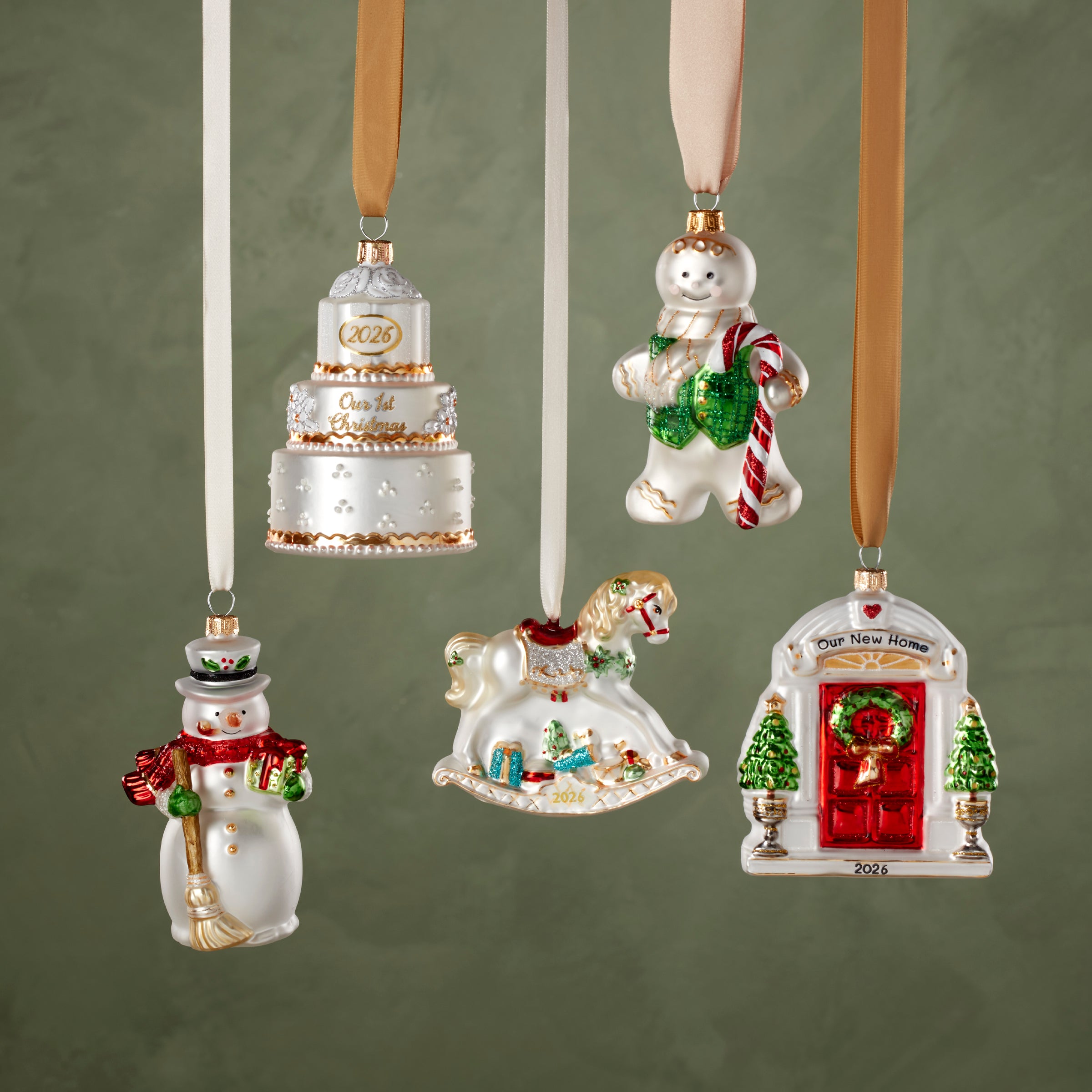 2026 Retro Blown Glass Baby's 1st Rocking Horse Ornament - Image 5