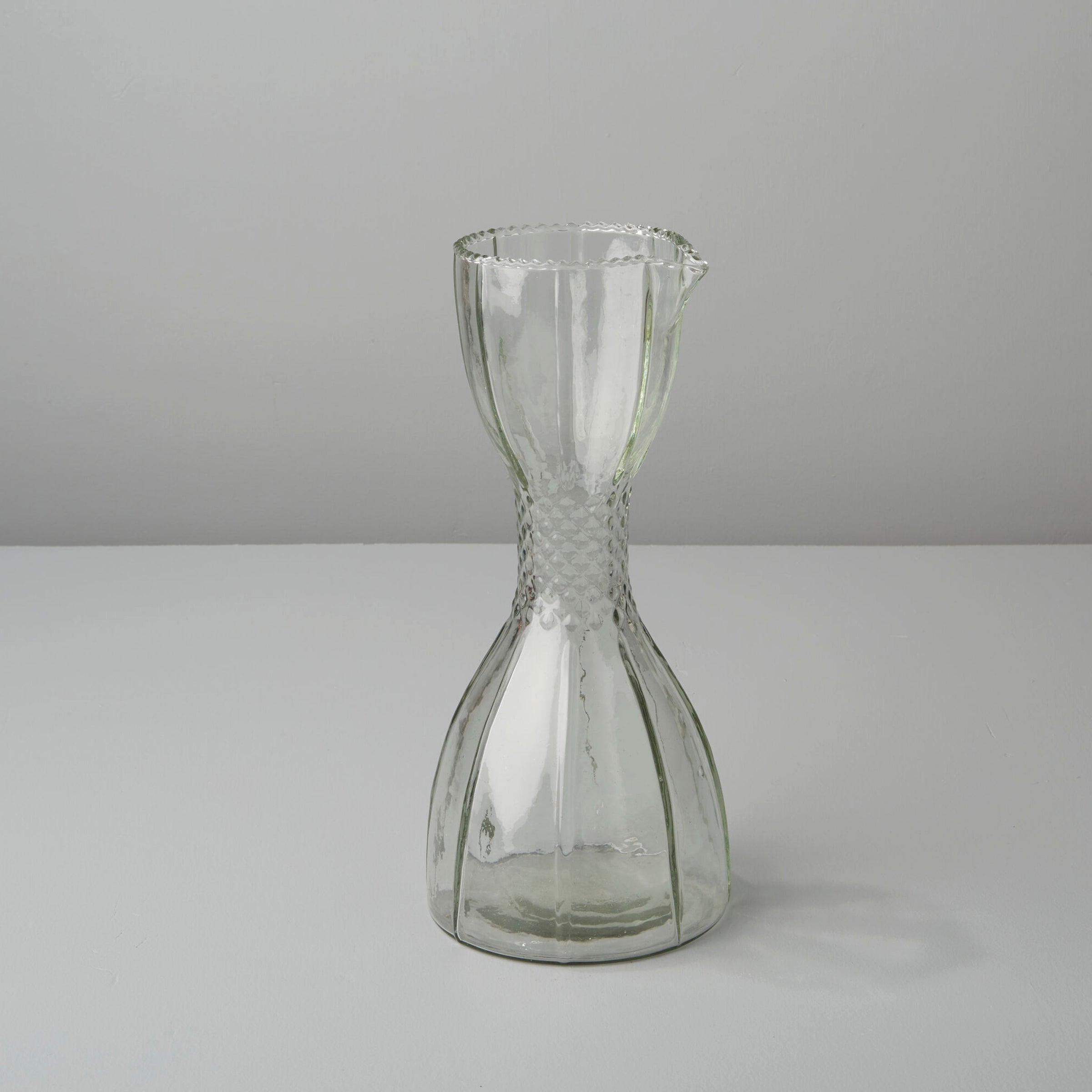 Ruffle Bell Glass Carafe
