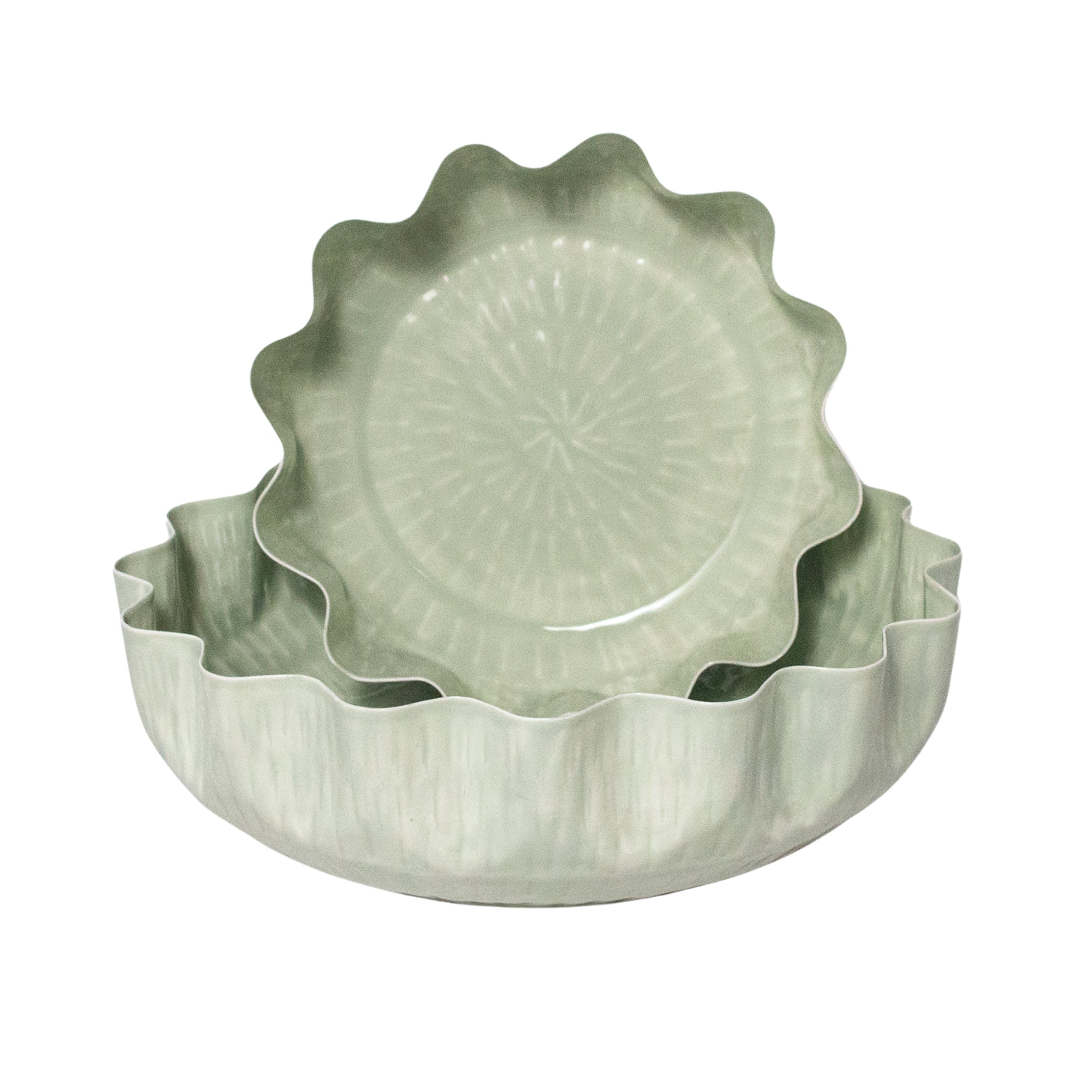 Alternative view of Nera Light Green Bowls, Set of 2