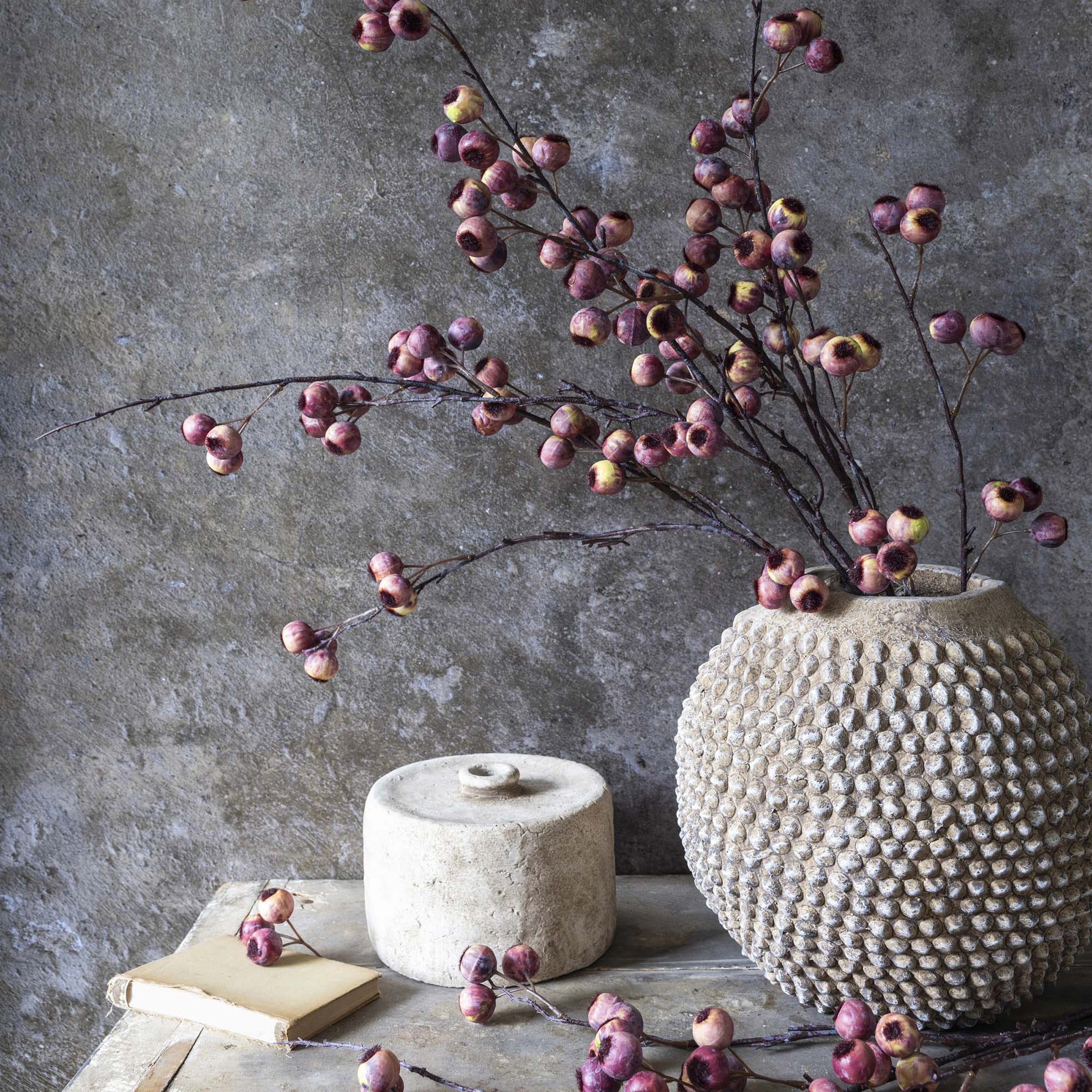 Artificial Berry Hawthorn Stem, Pink