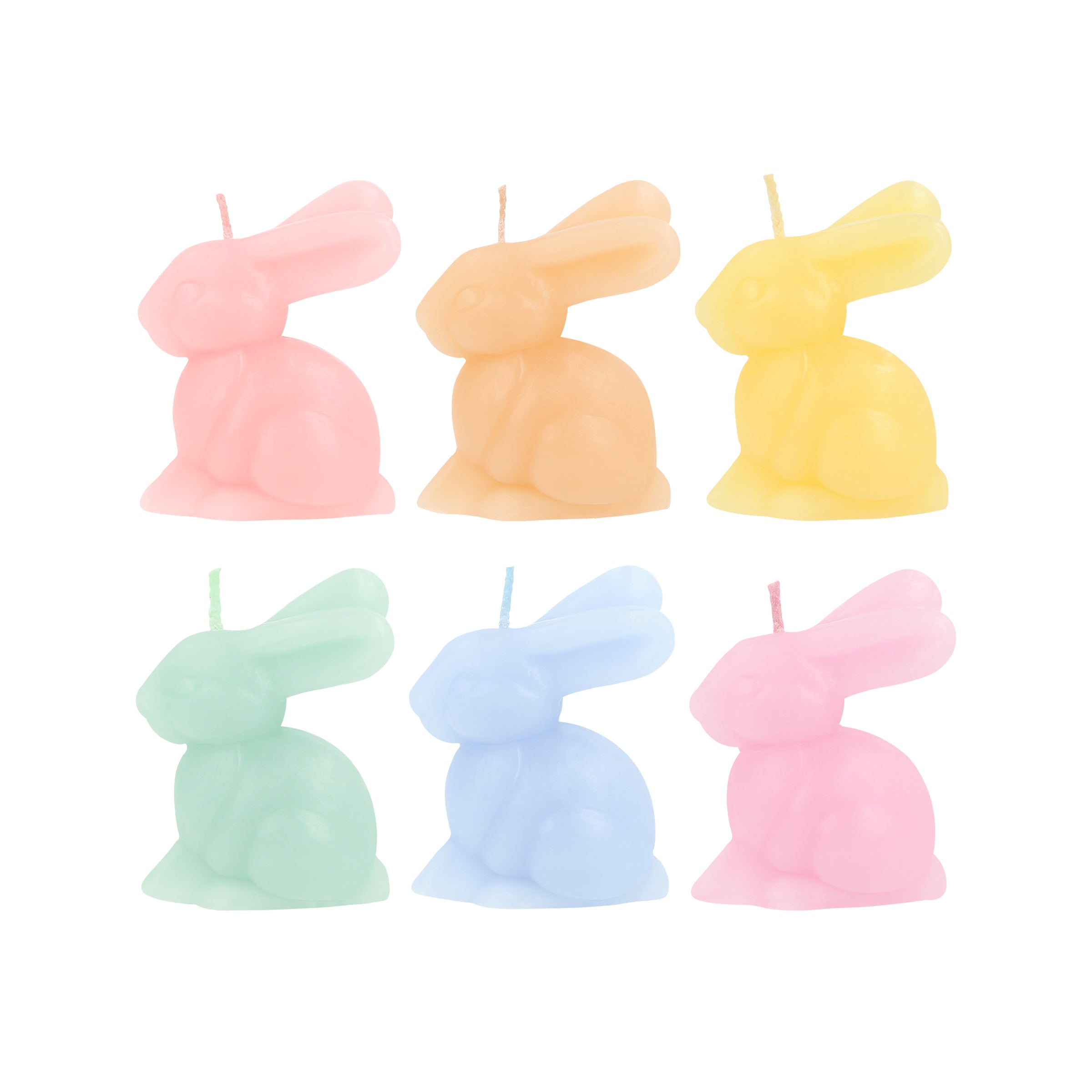 Mini Bunny Candles, Set of 6