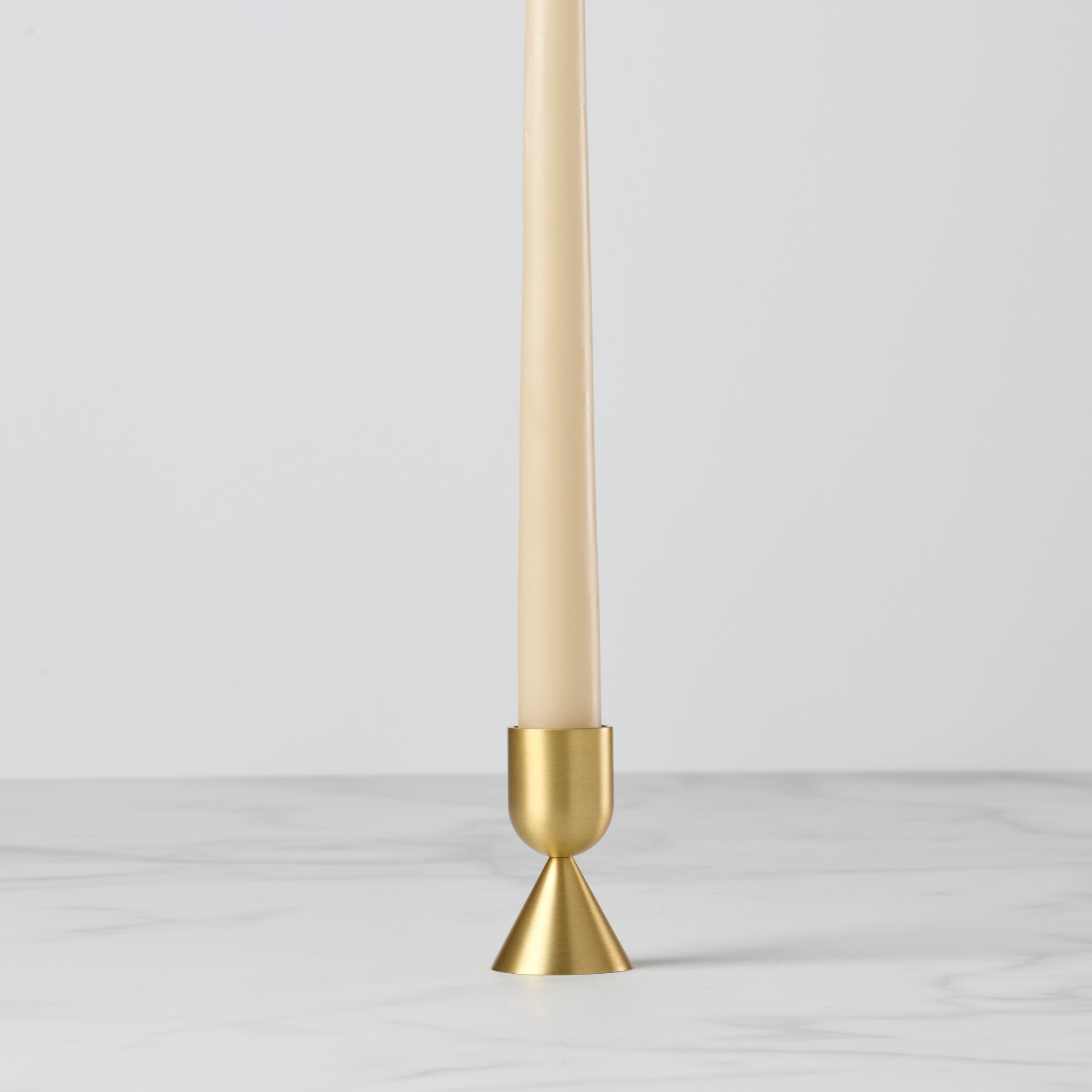 Alternative view of Light Gold Short Taper Candle Holder