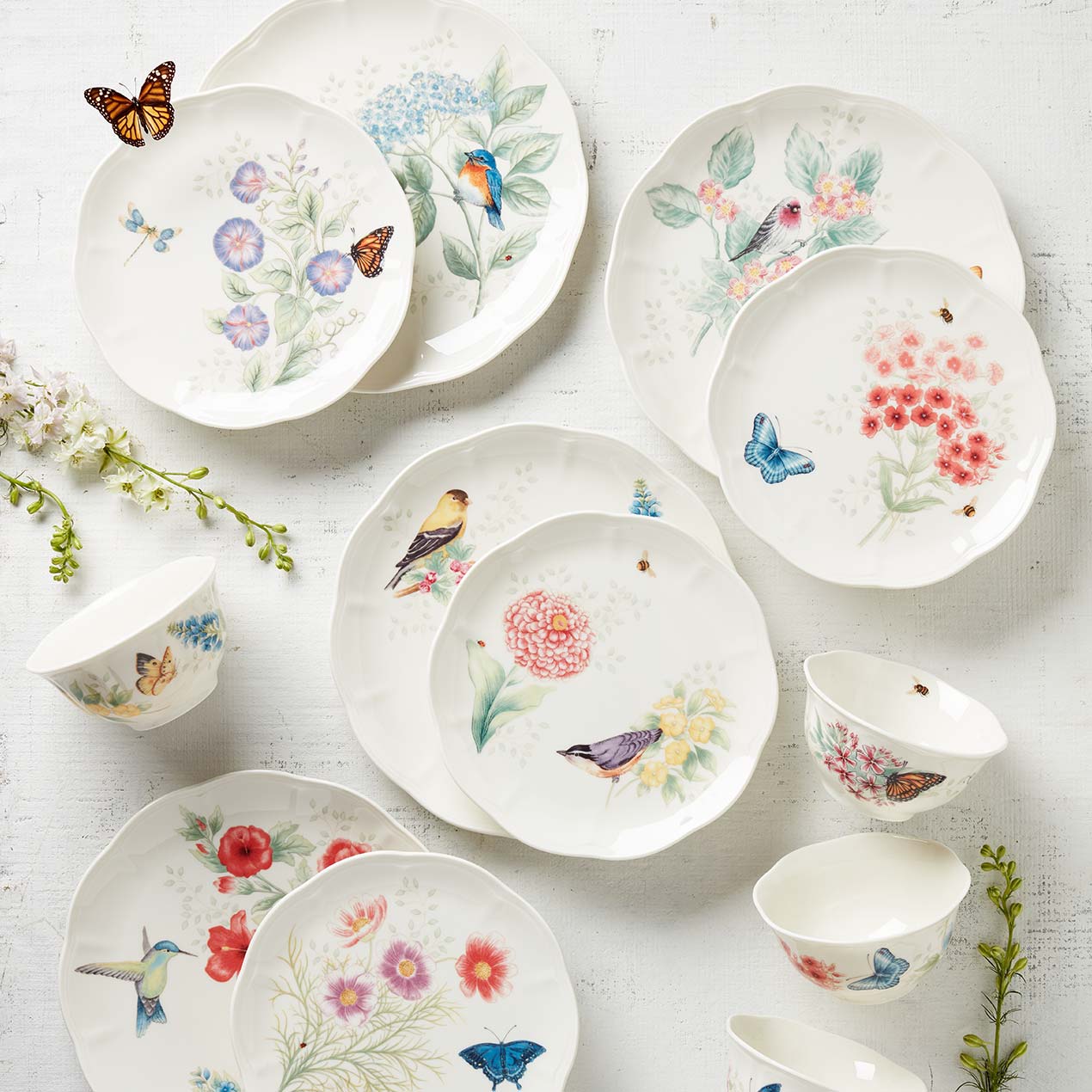 Alternative view of Butterfly Meadow Flutter 12 Piece Dinnerware Set