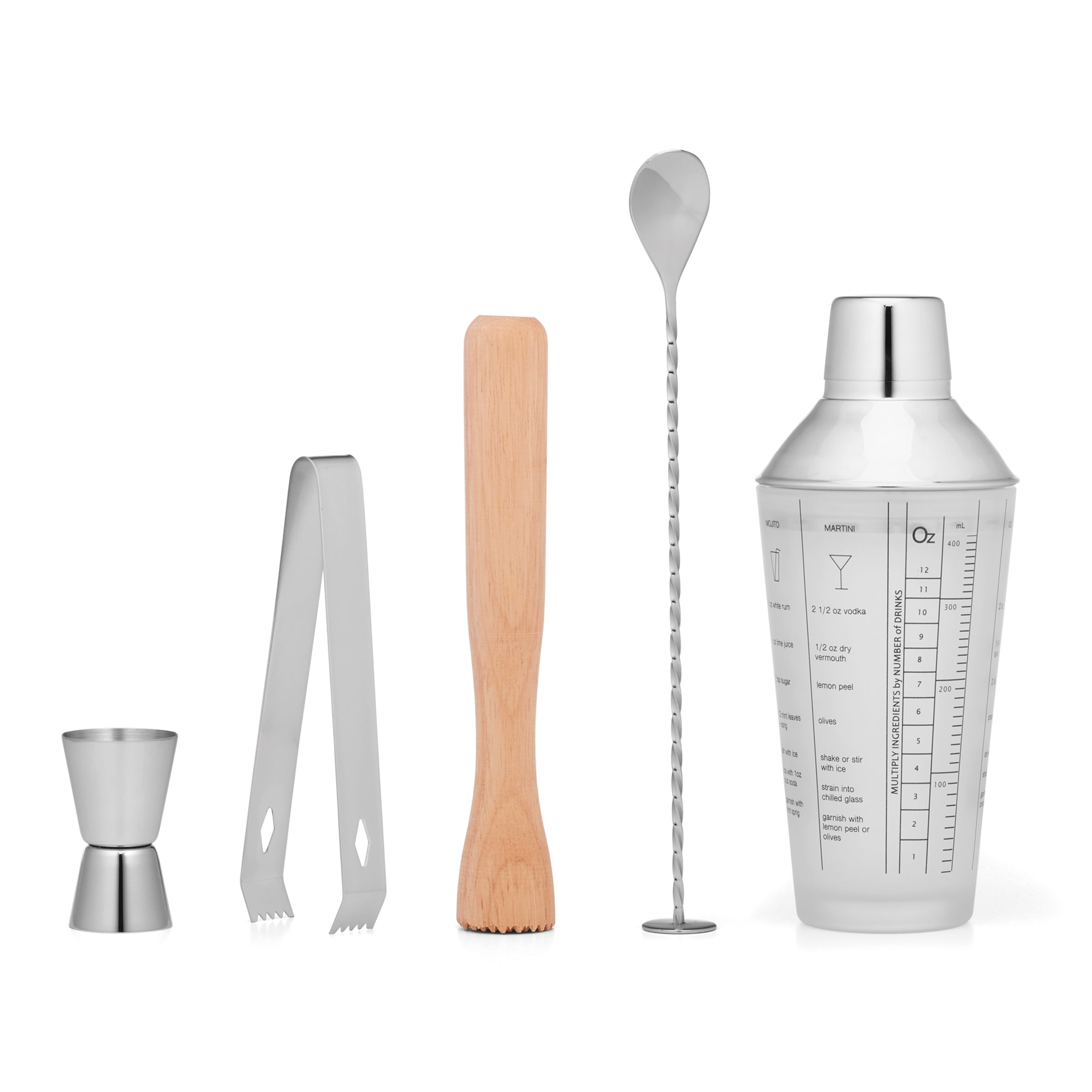 Alternative view of Mixology Shaker Tool Set 5 pc