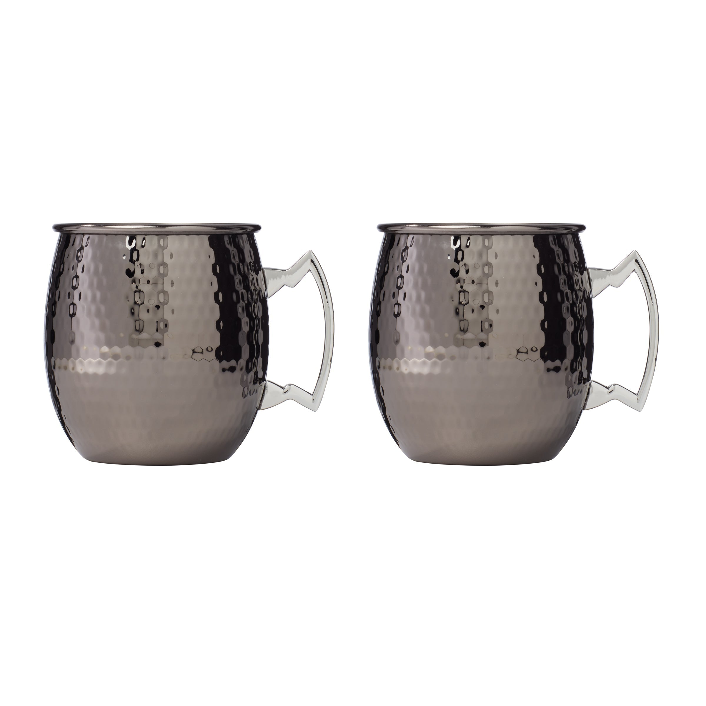 Hammered Black Moscow Mule Mugs   Set Of 2