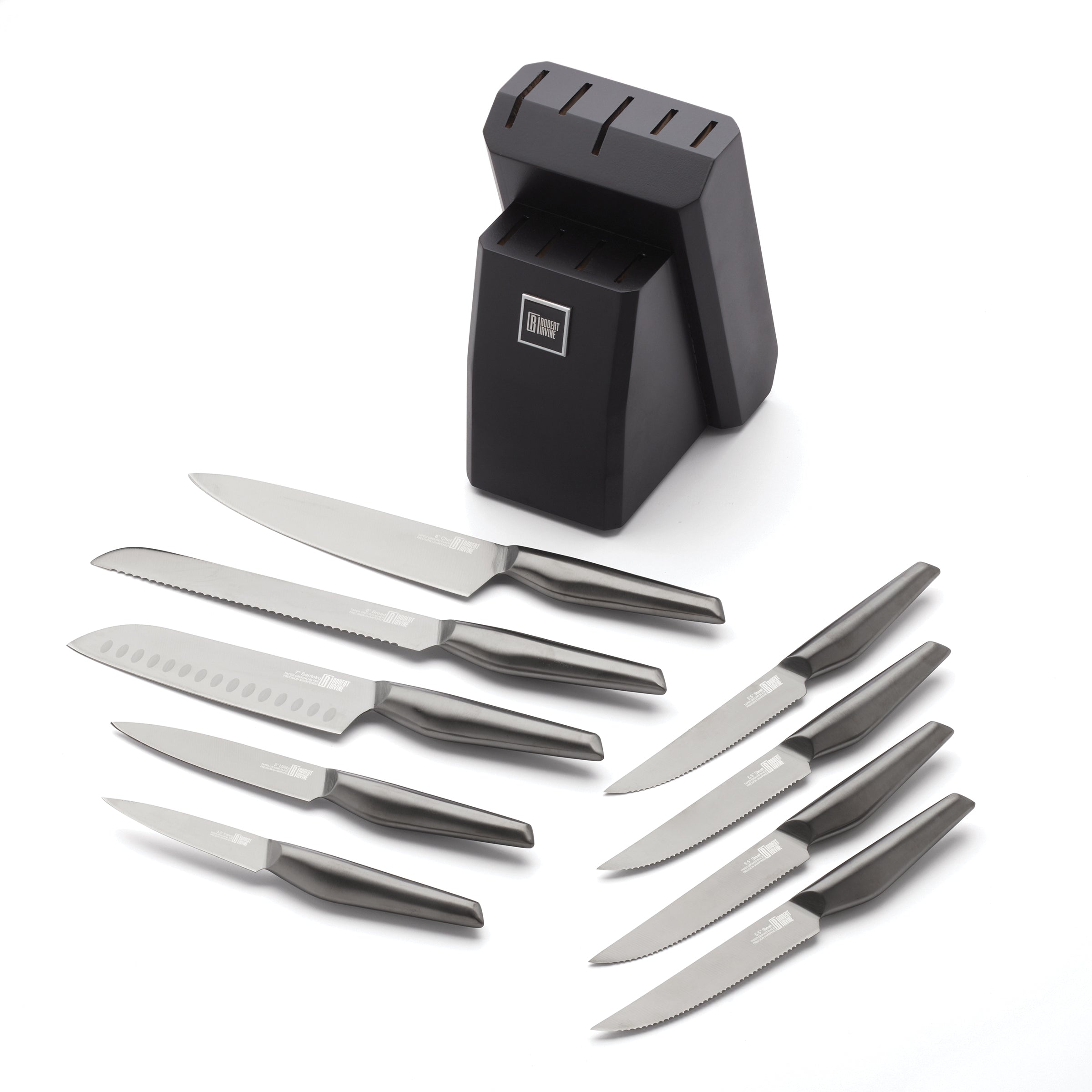 Alternative view of Robert Irvine 10 Piece Black Cutlery Block