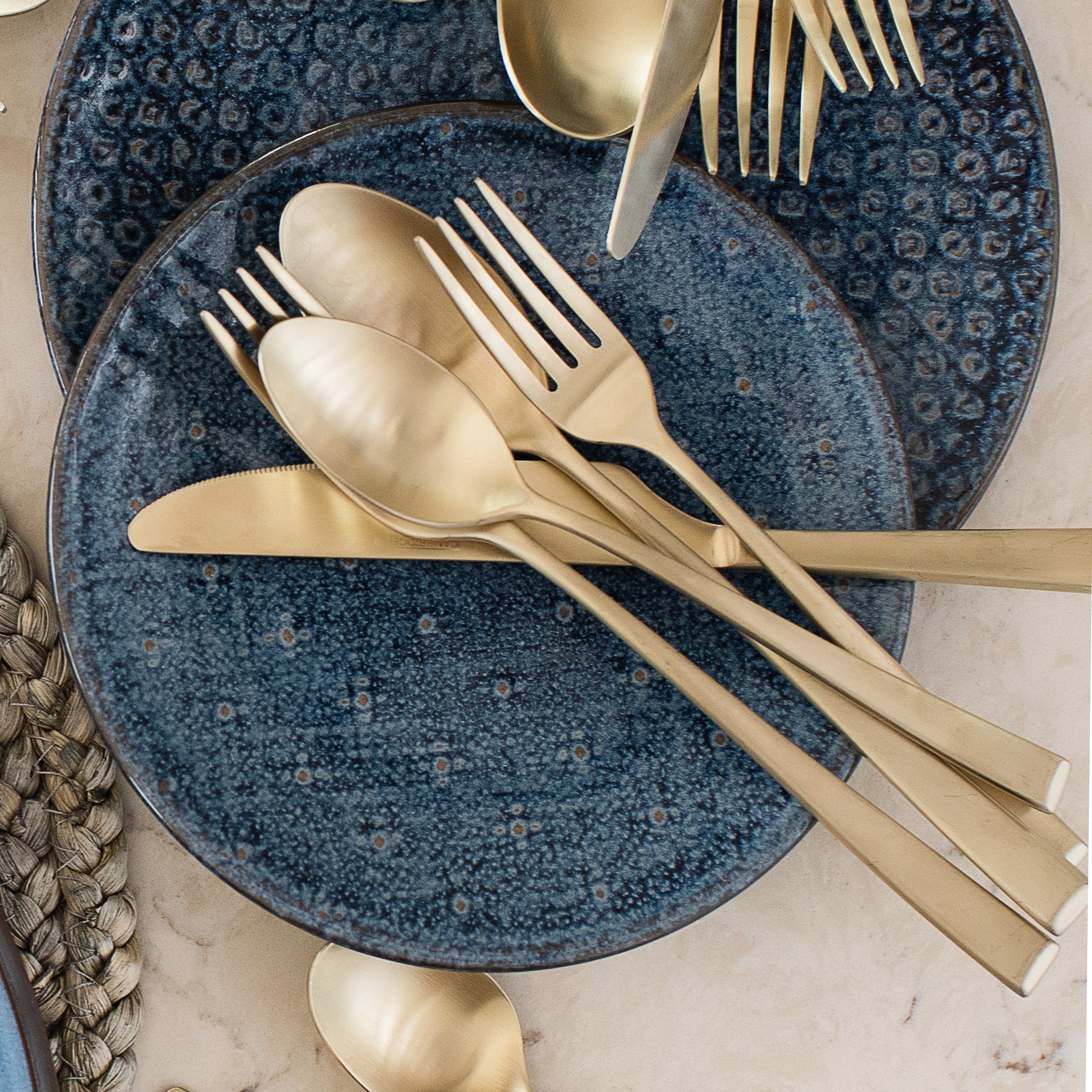 Marlise Champagne Satin 20 Piece Flatware Set