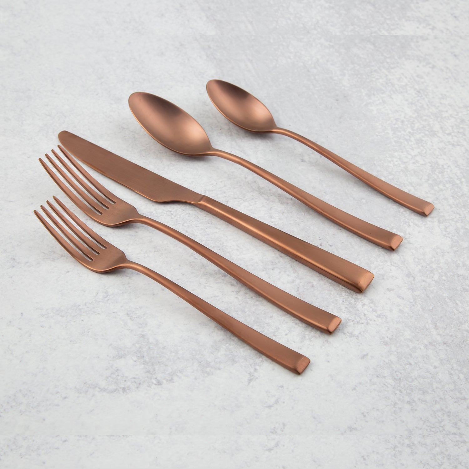 Alternative view of Marlise Copper Satin 20 Piece Flatware Set