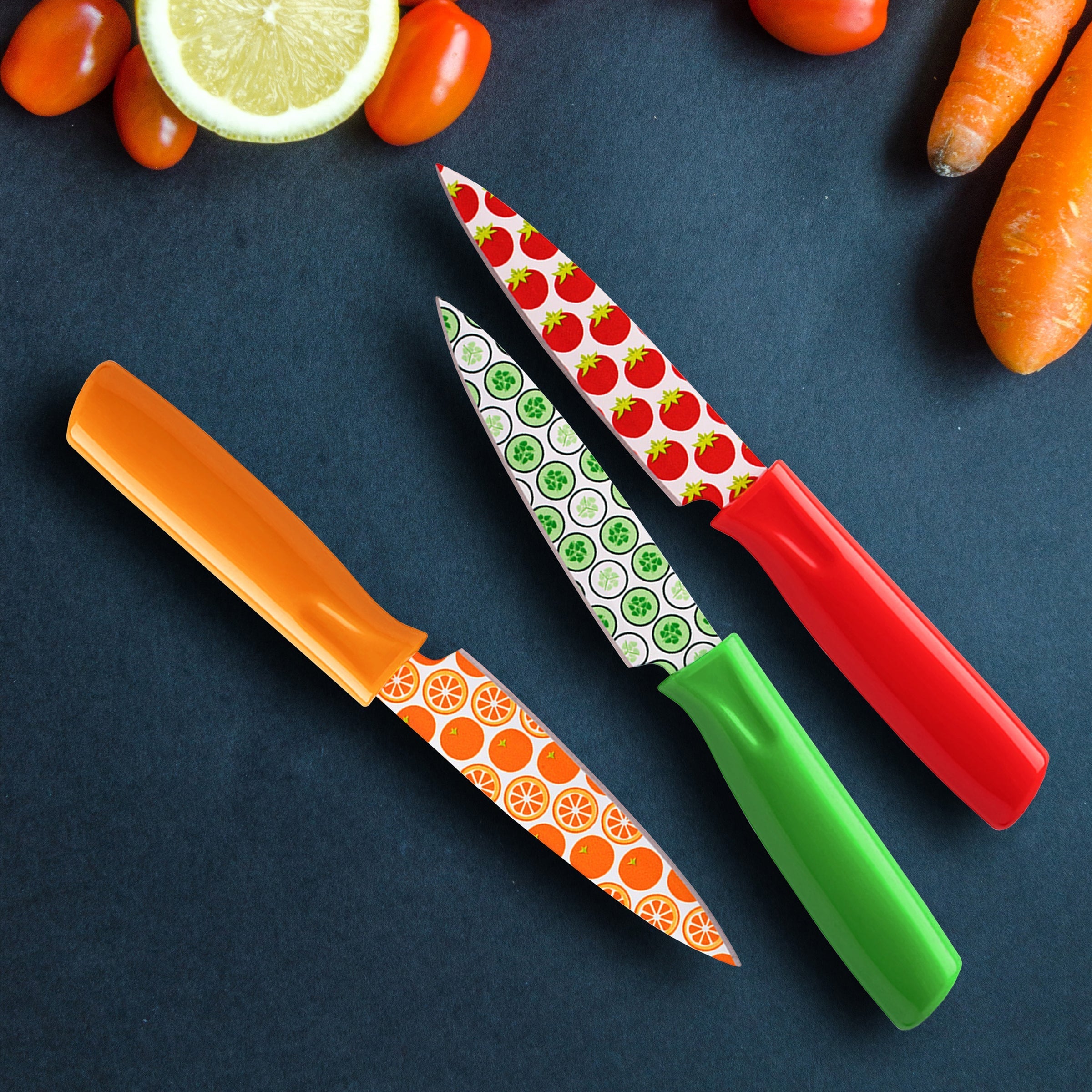 Alternative view of Tomodachi Printed Fruit 3 Piece Paring Knives