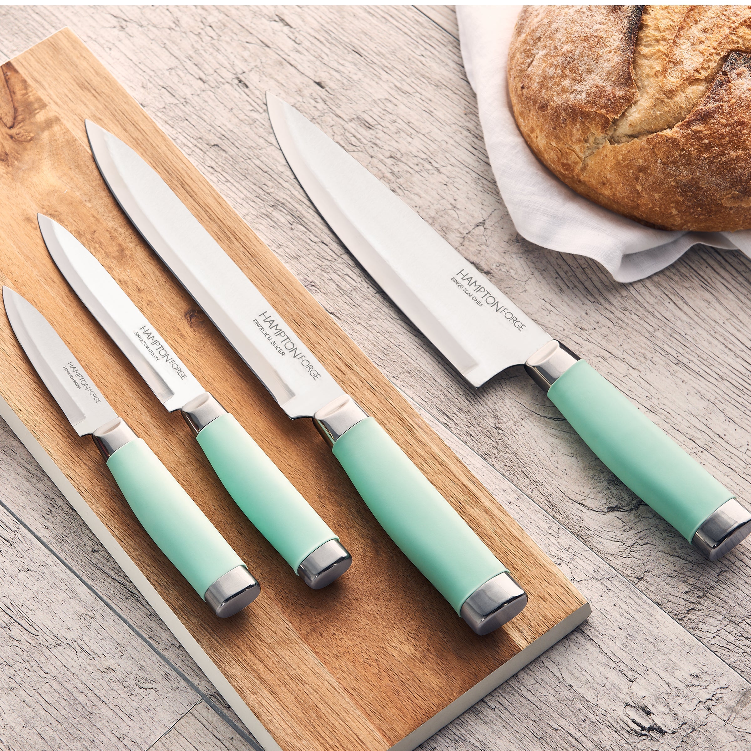 Alternative view of Epicure Pistachio 17 Piece Cutlery Block Set