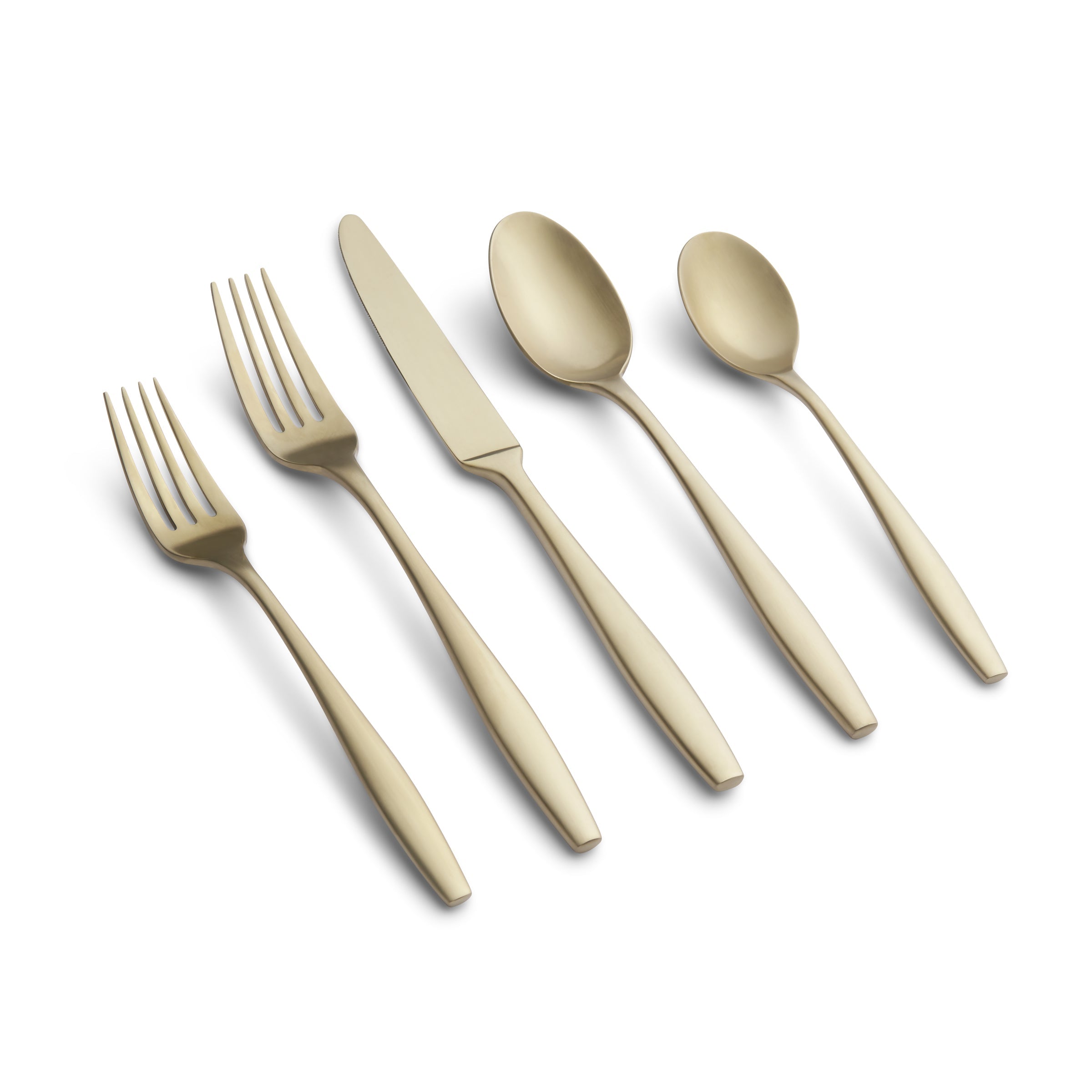 Katerina Champagne Satin 20 Piece Flatware Set