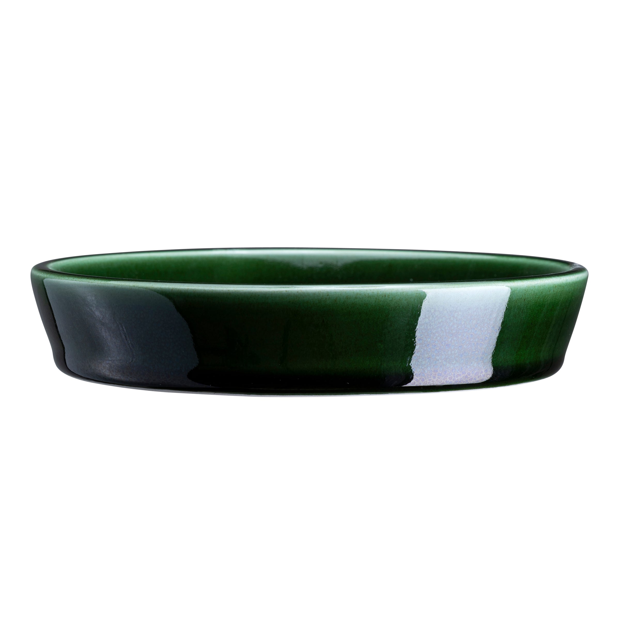 Kobenhavner Glazed Emerald Green 16cm Pot with Saucer - Image 3