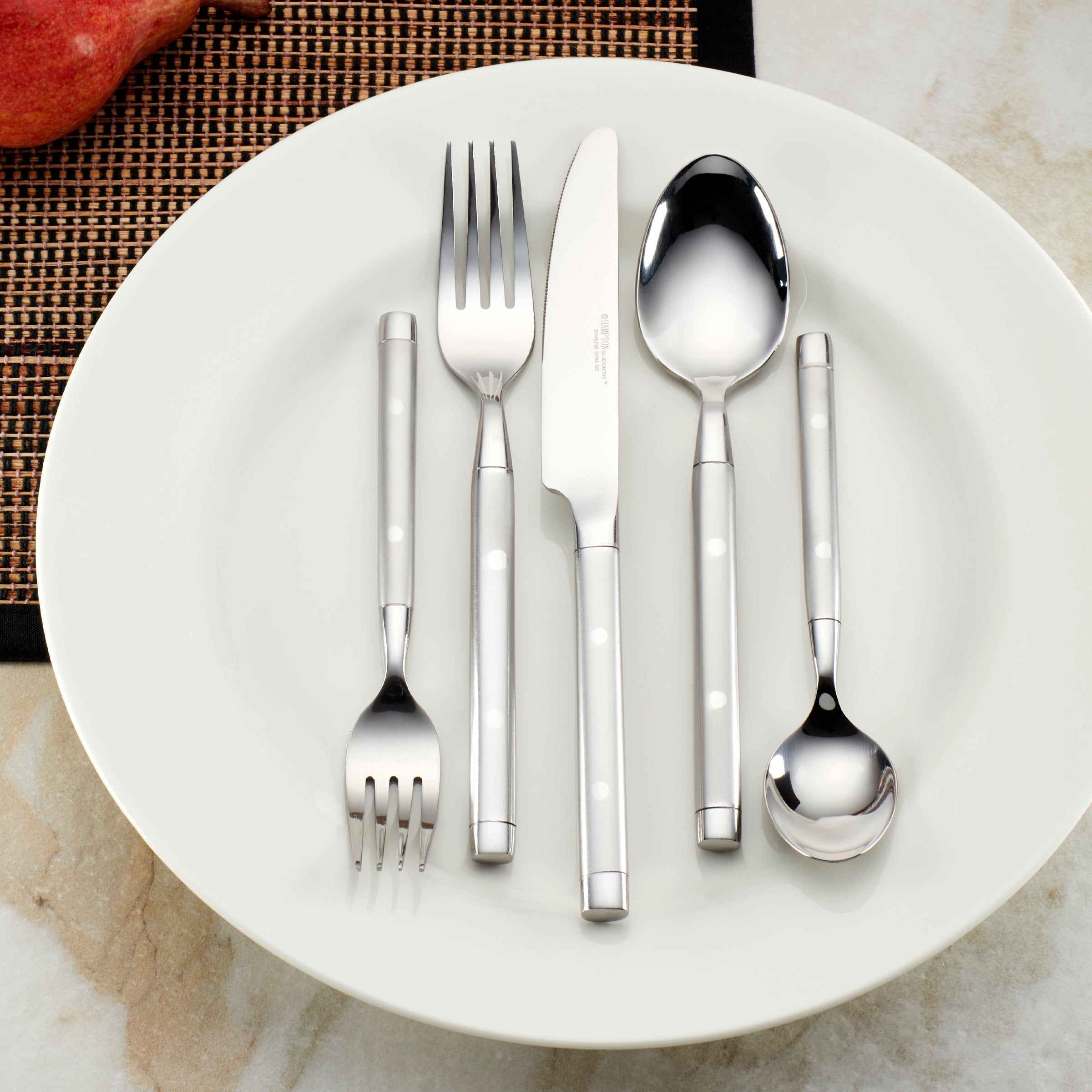 Alternative view of Shangrila Frosted 20 Piece Flatware Set