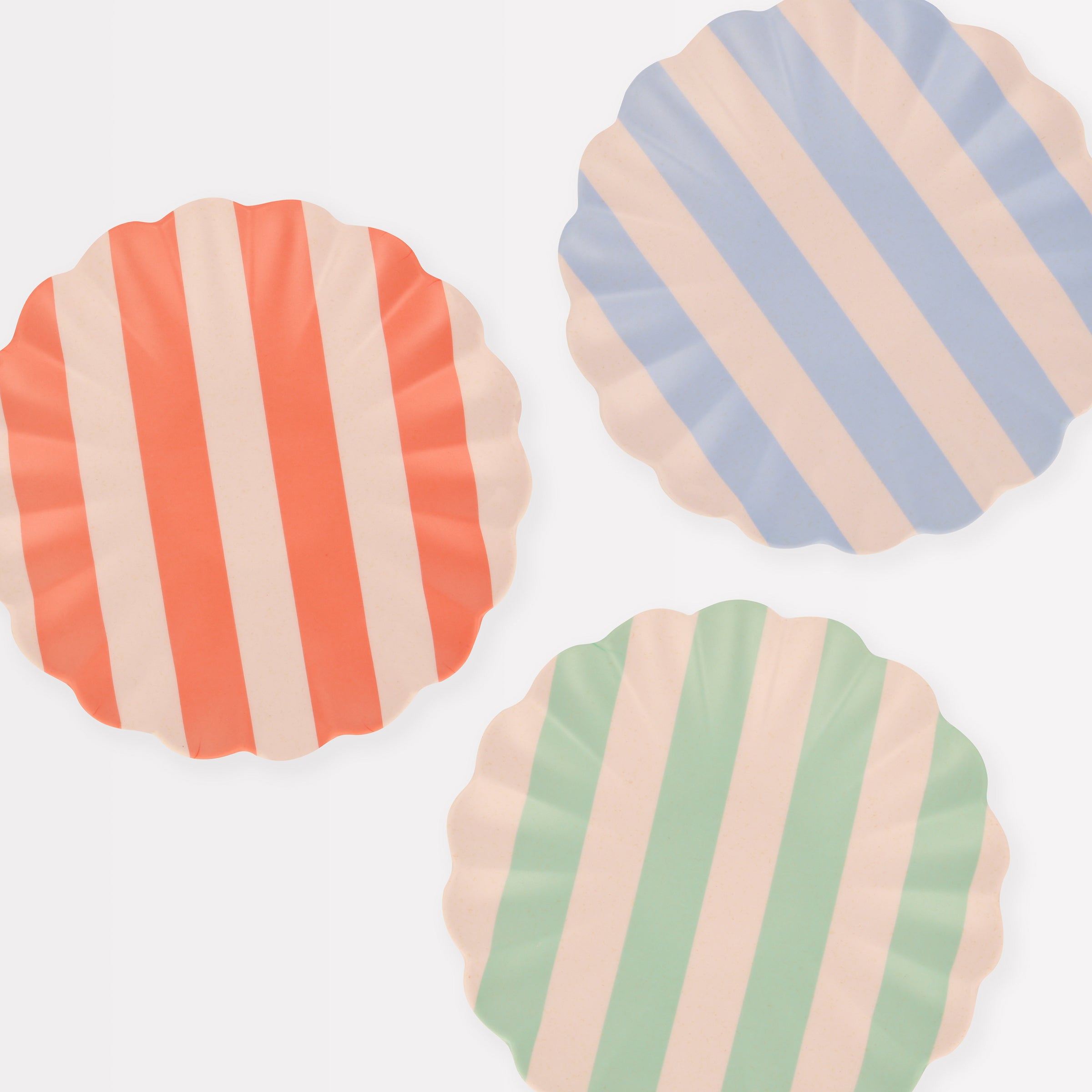 Stripy Reusable Bamboo Small Plates, Set of 6 - Image 5