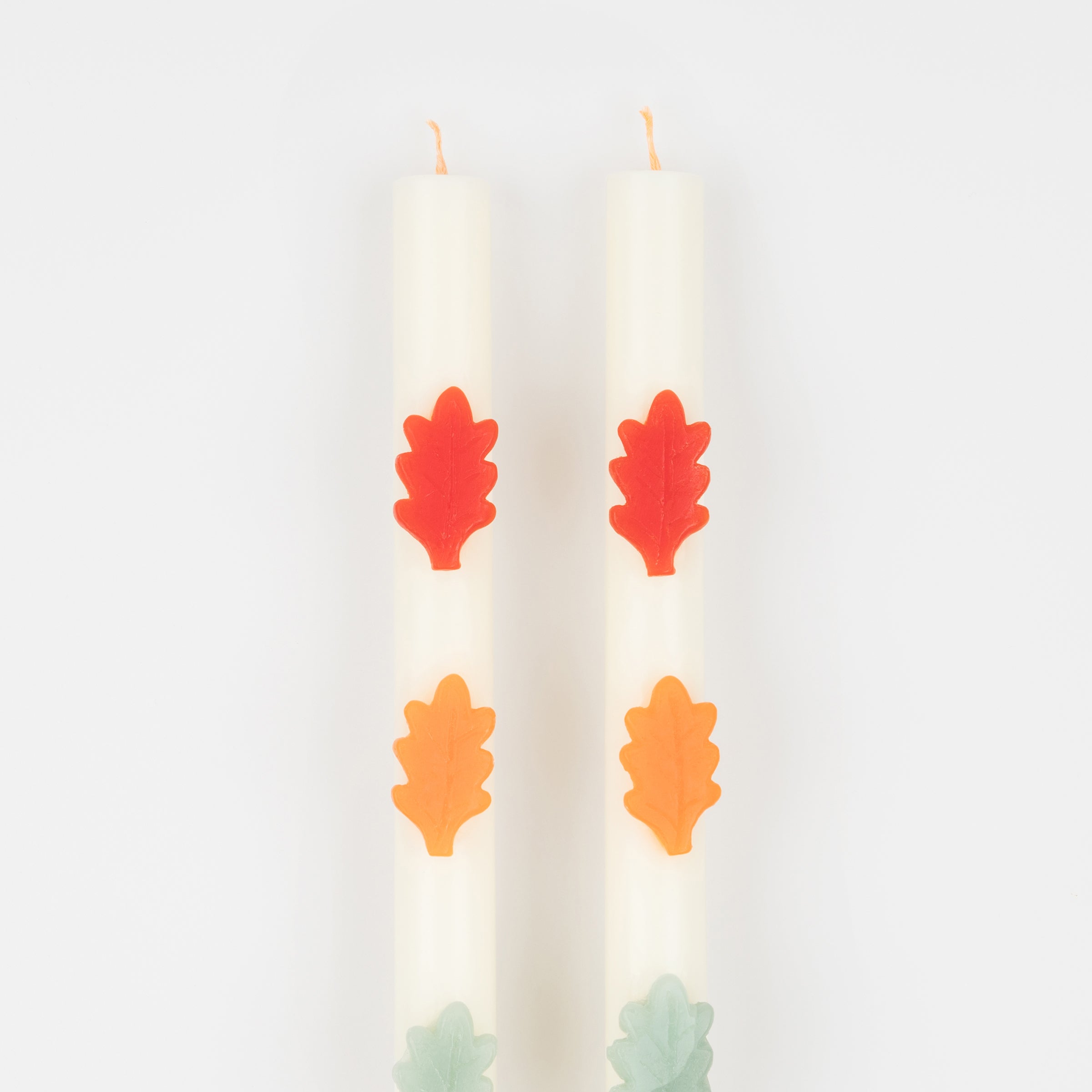 Alternative view of Leaf Table Candles, Set of 2