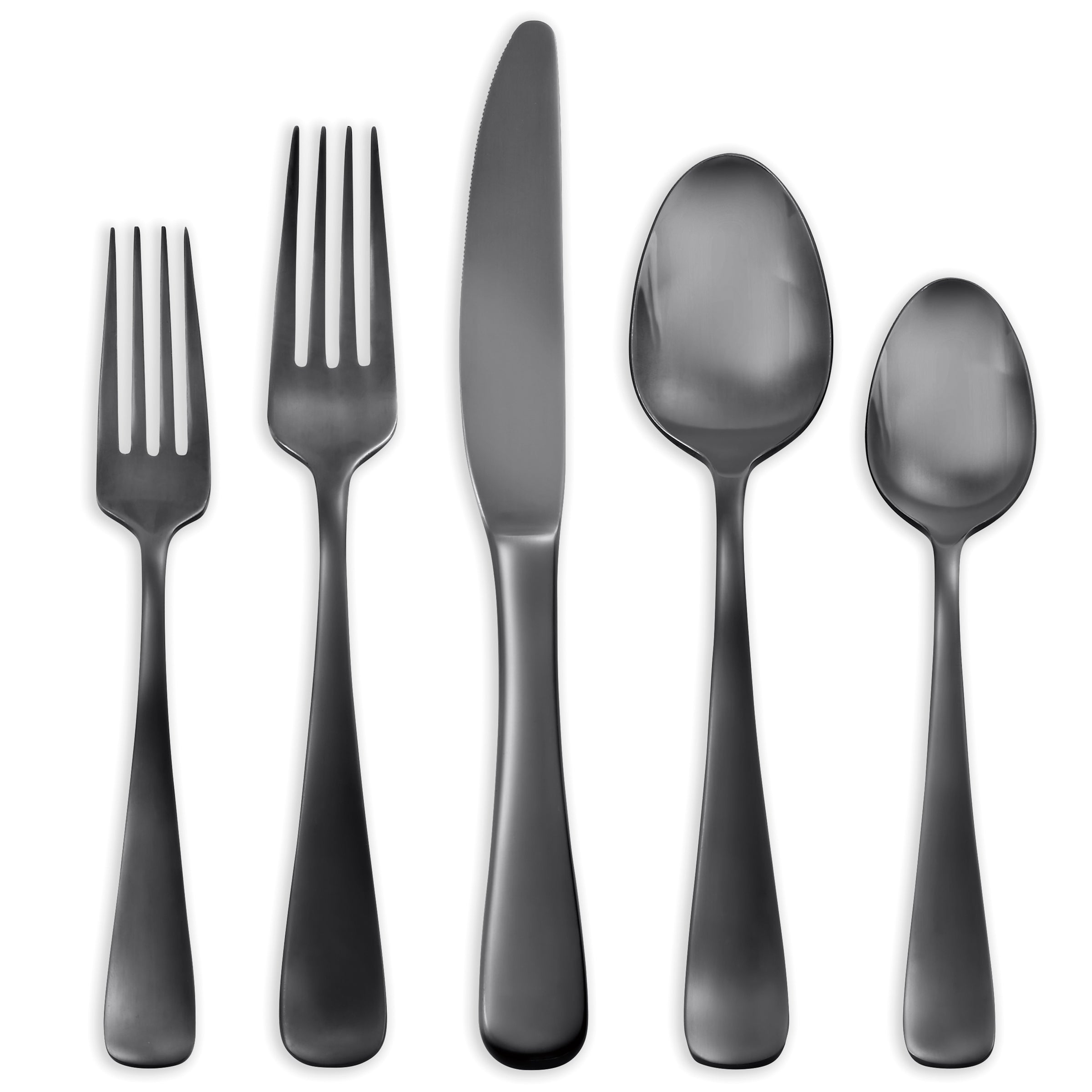Opera Black Titanium 30 Piece Flatware Kit