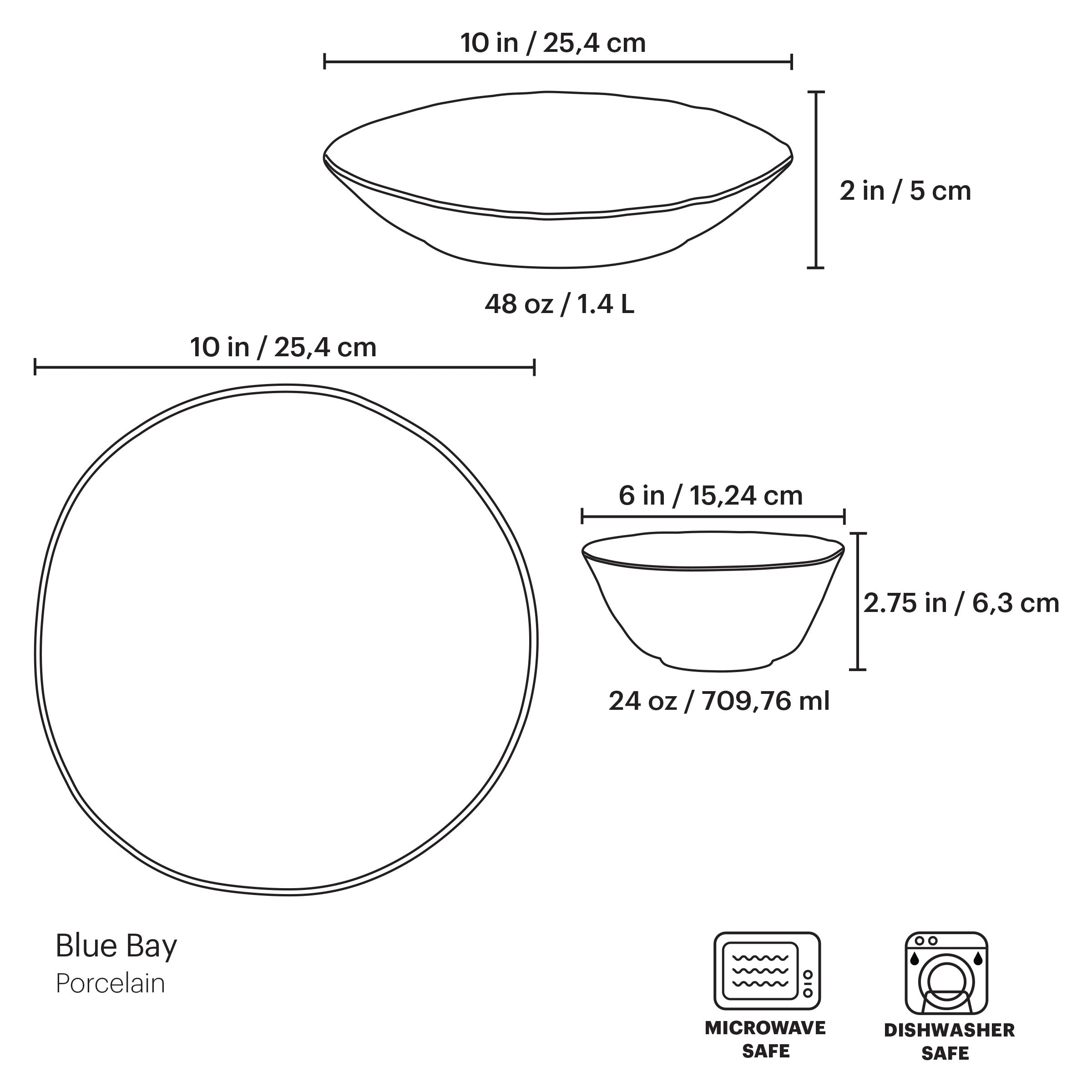Alternative view of Blue Bay 12 Piece Dinnerware Set