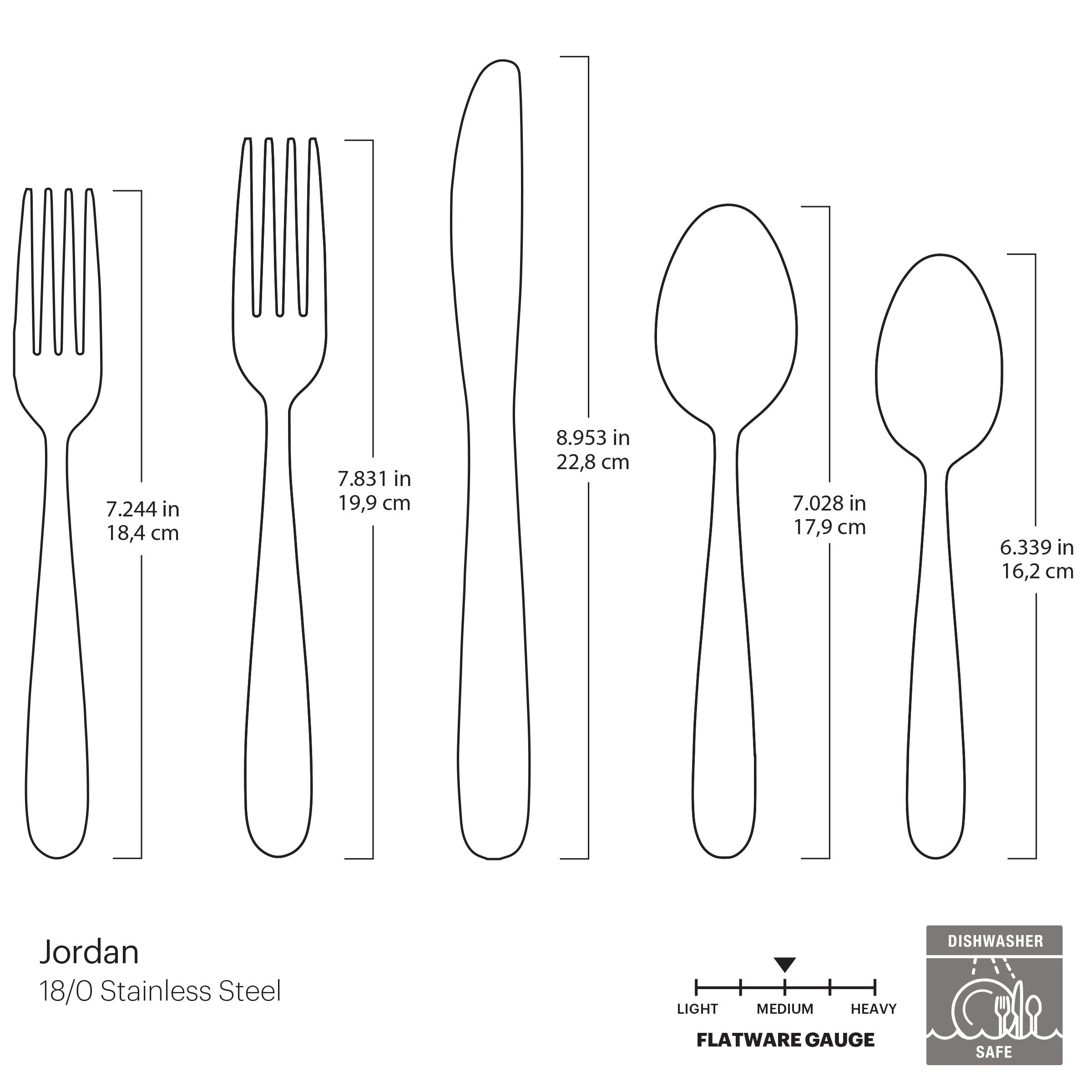 Alternative view of Jordan Frosted 20 Piece Flatware Set