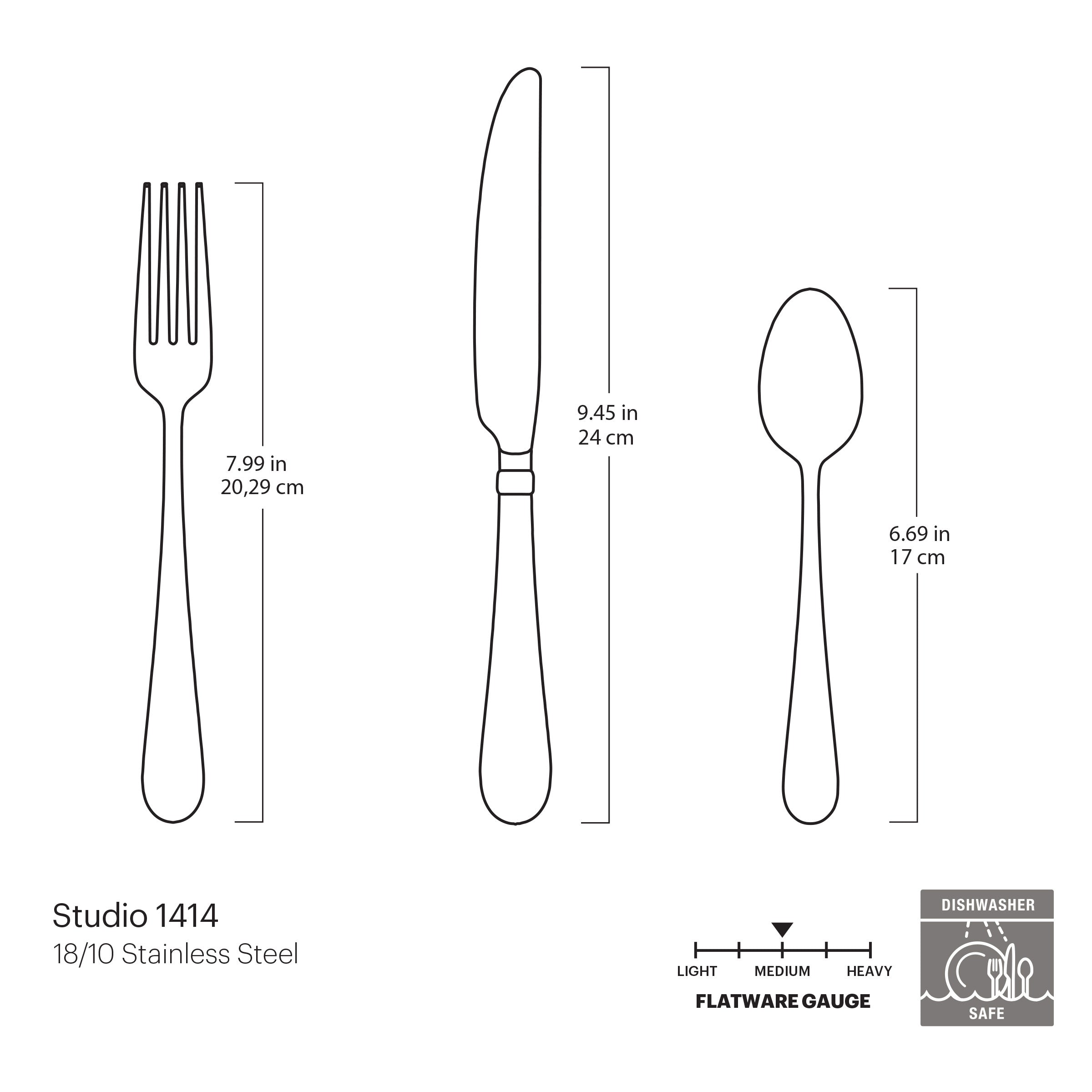 Studio 1414 Mirror 36 Piece Flatware Set - Image 15