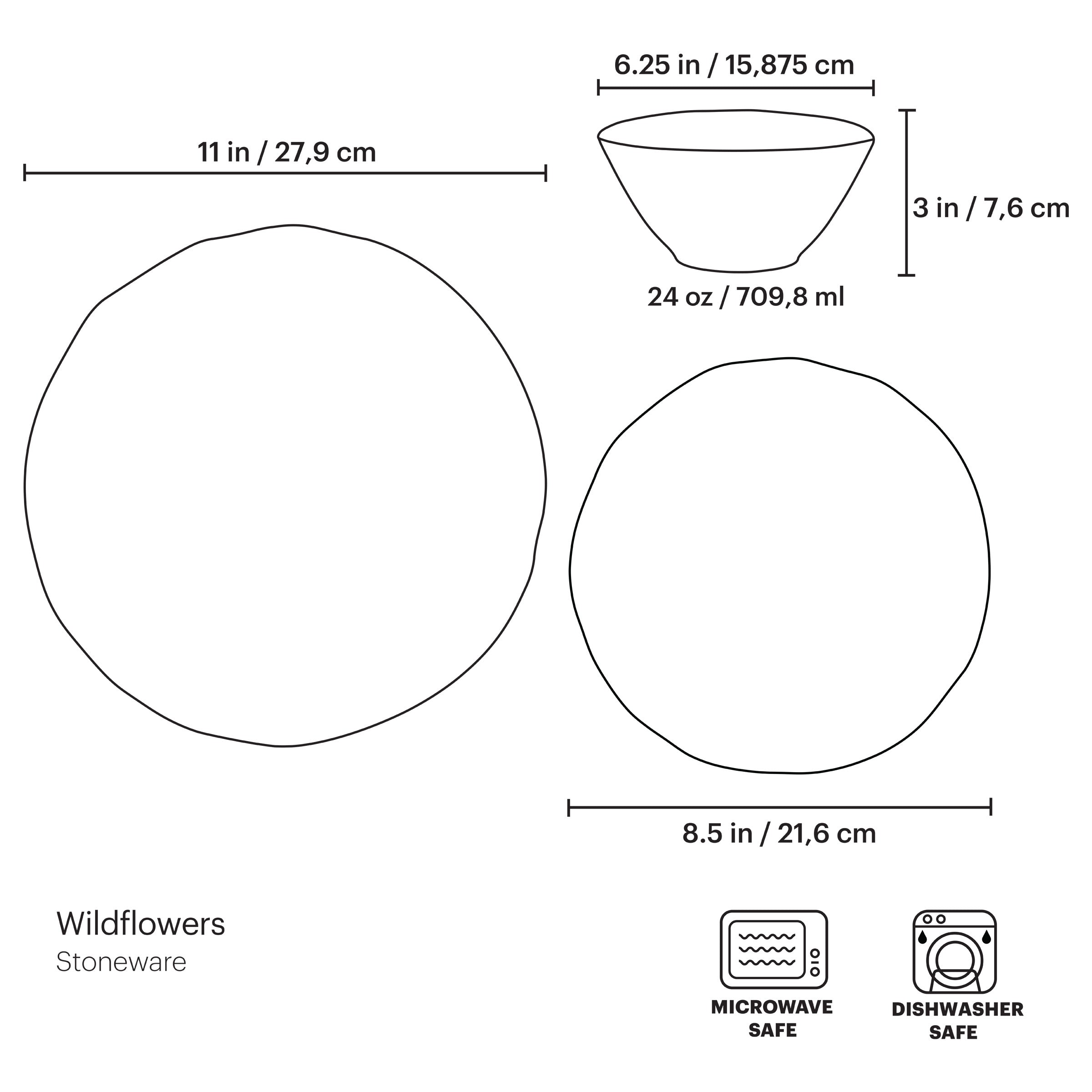 Wildflowers 12 Piece Dinnerware Set - Image 11