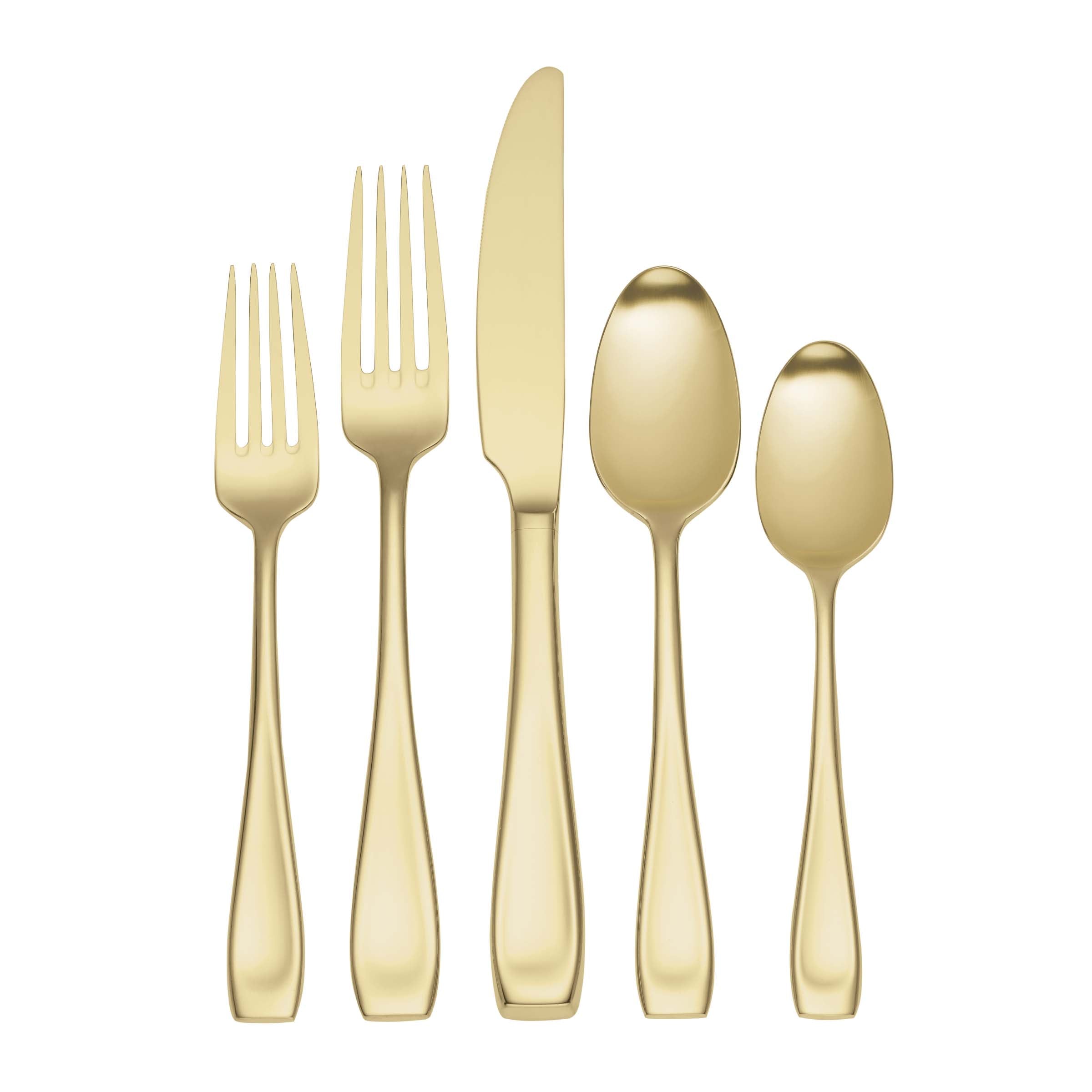 Moda Champagne Satin 20 Piece Flatware Set