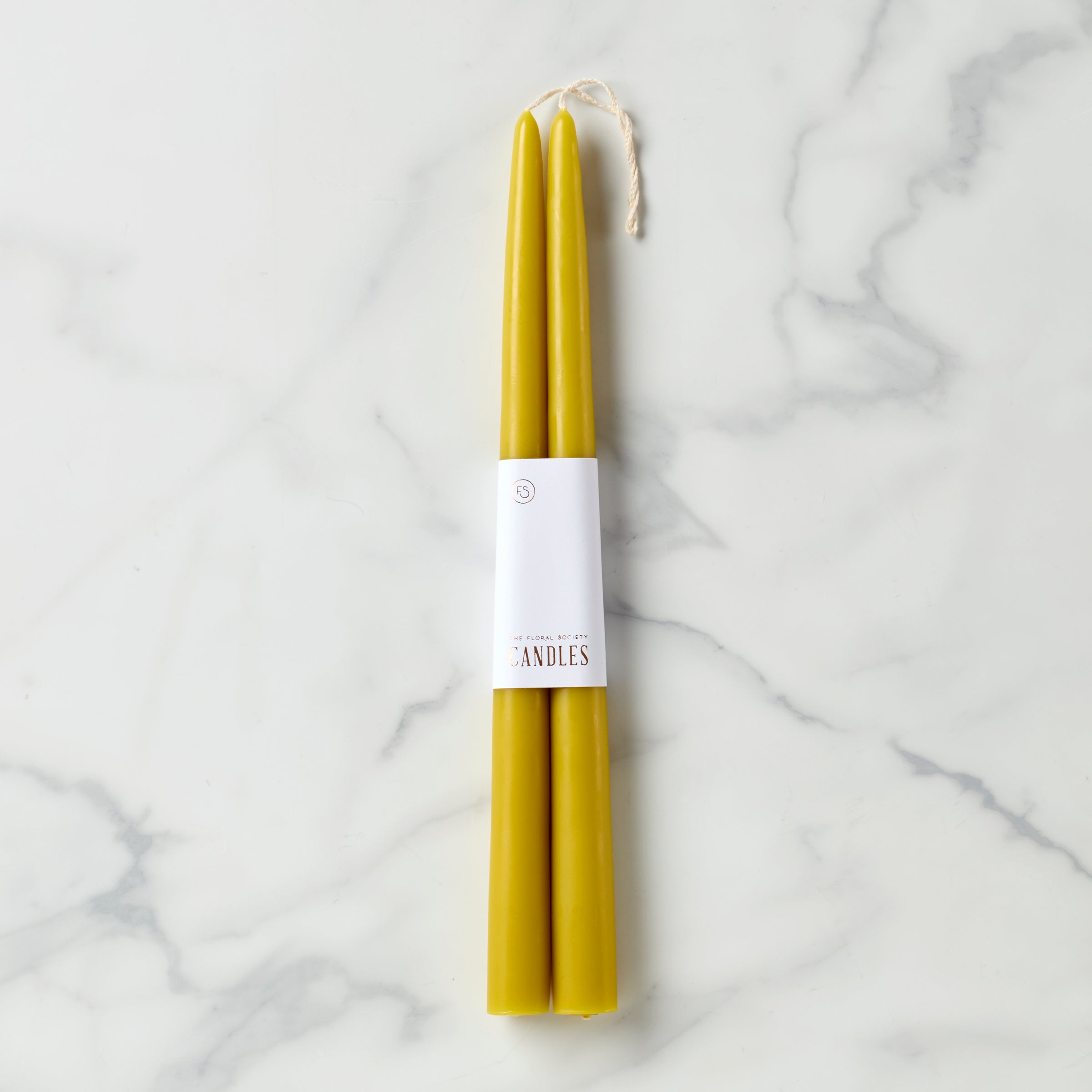 Dipped 12" Taper Candle Pair   Citrine