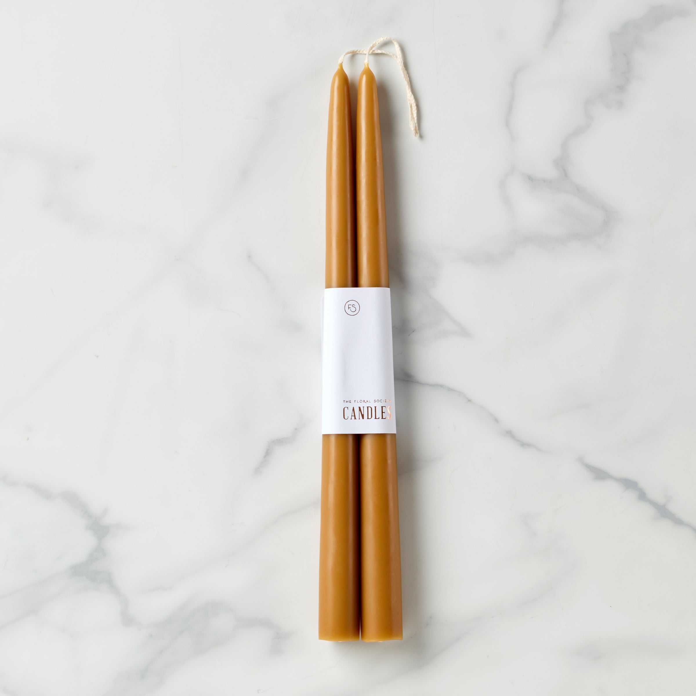 Dipped 12" Taper Candle Pair   Miel