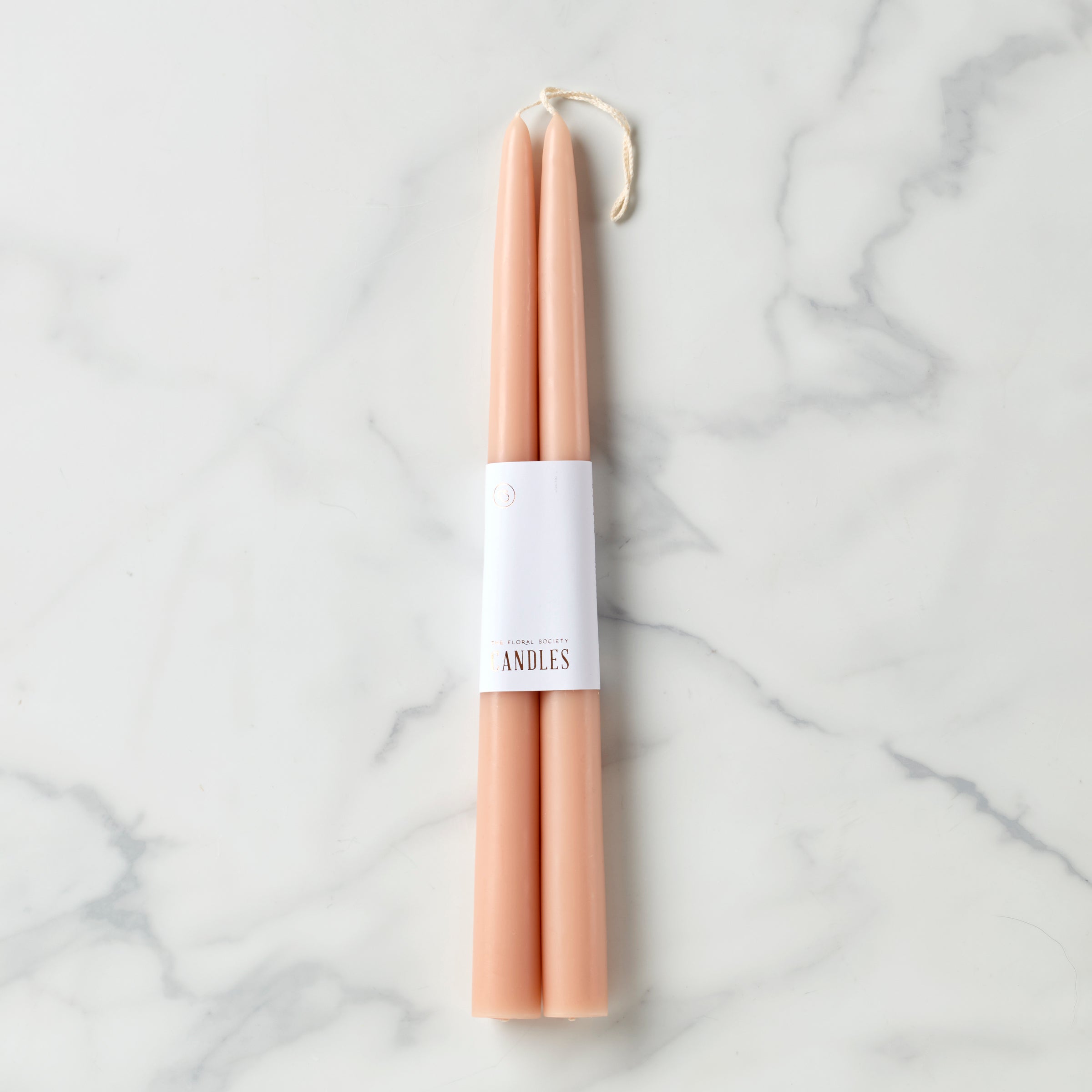 Dipped 12" Taper Candle Pair   Petal