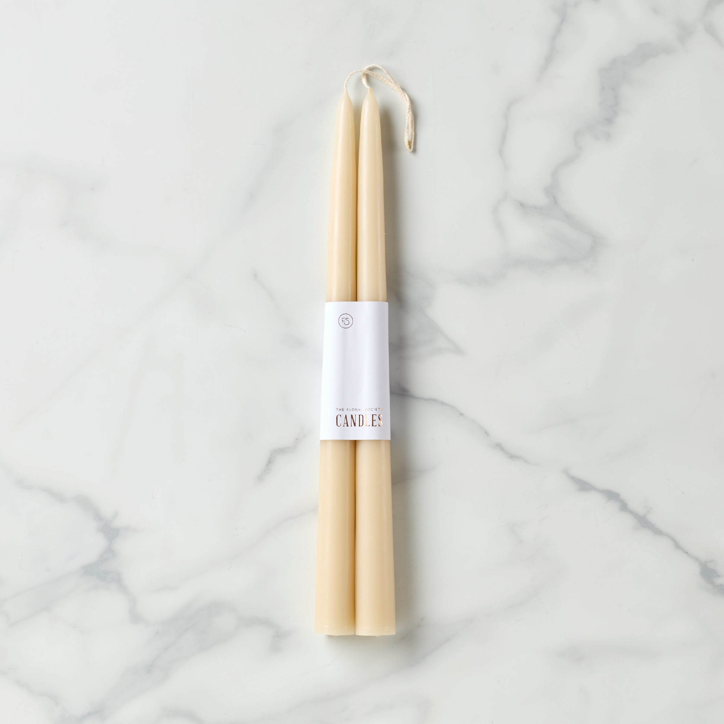Dipped 12" Taper Candle Pair   Parchment