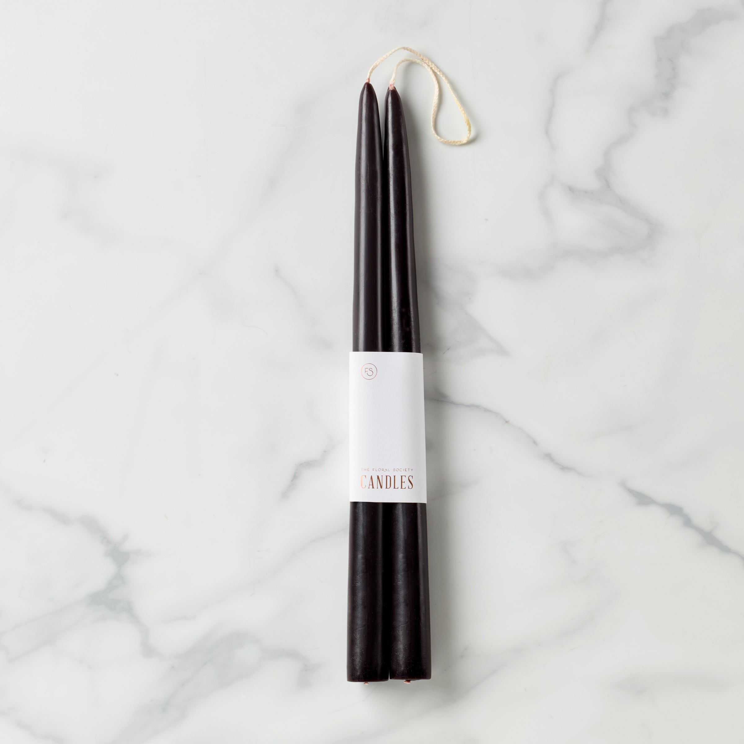 Dipped 12" Taper Candle Pair   Smoke