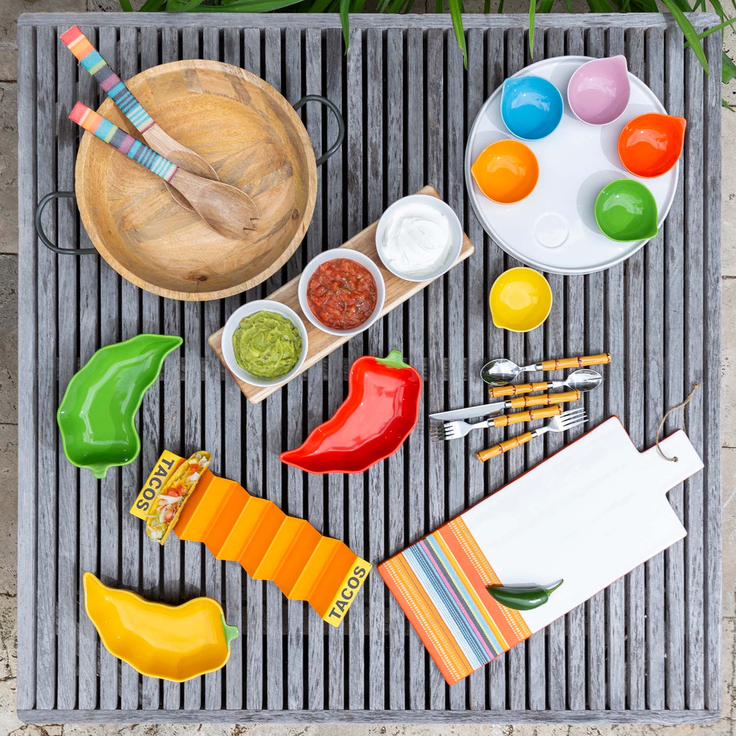 Bamboo Handle 20 Piece Flatware Set - Image 11