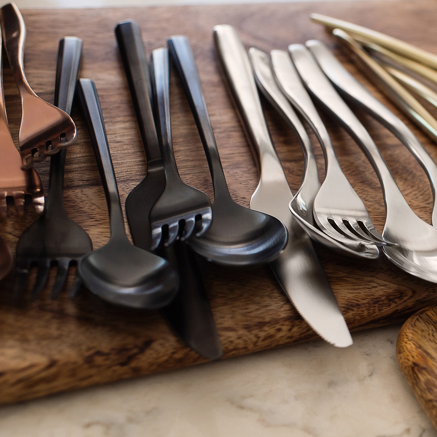 Alternative view of Isobel Black Satin 20 Piece Flatware Set