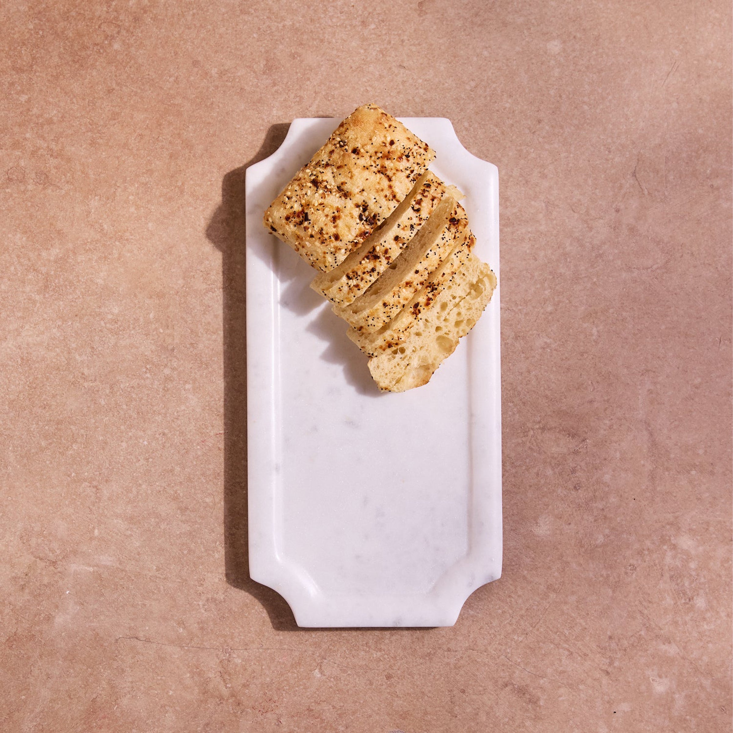 White Marble Serving Board, Rectangle