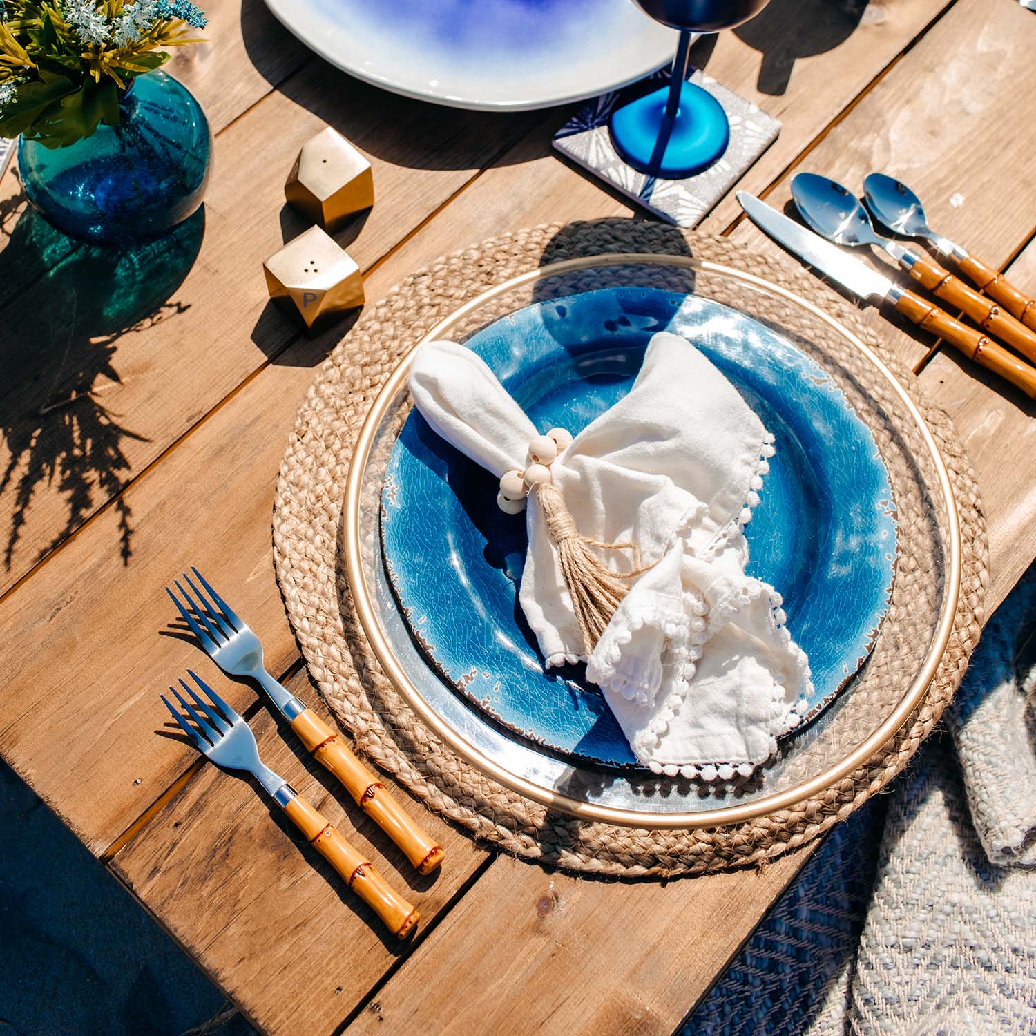 Alternative view of Bamboo Handle 20 Piece Flatware Set