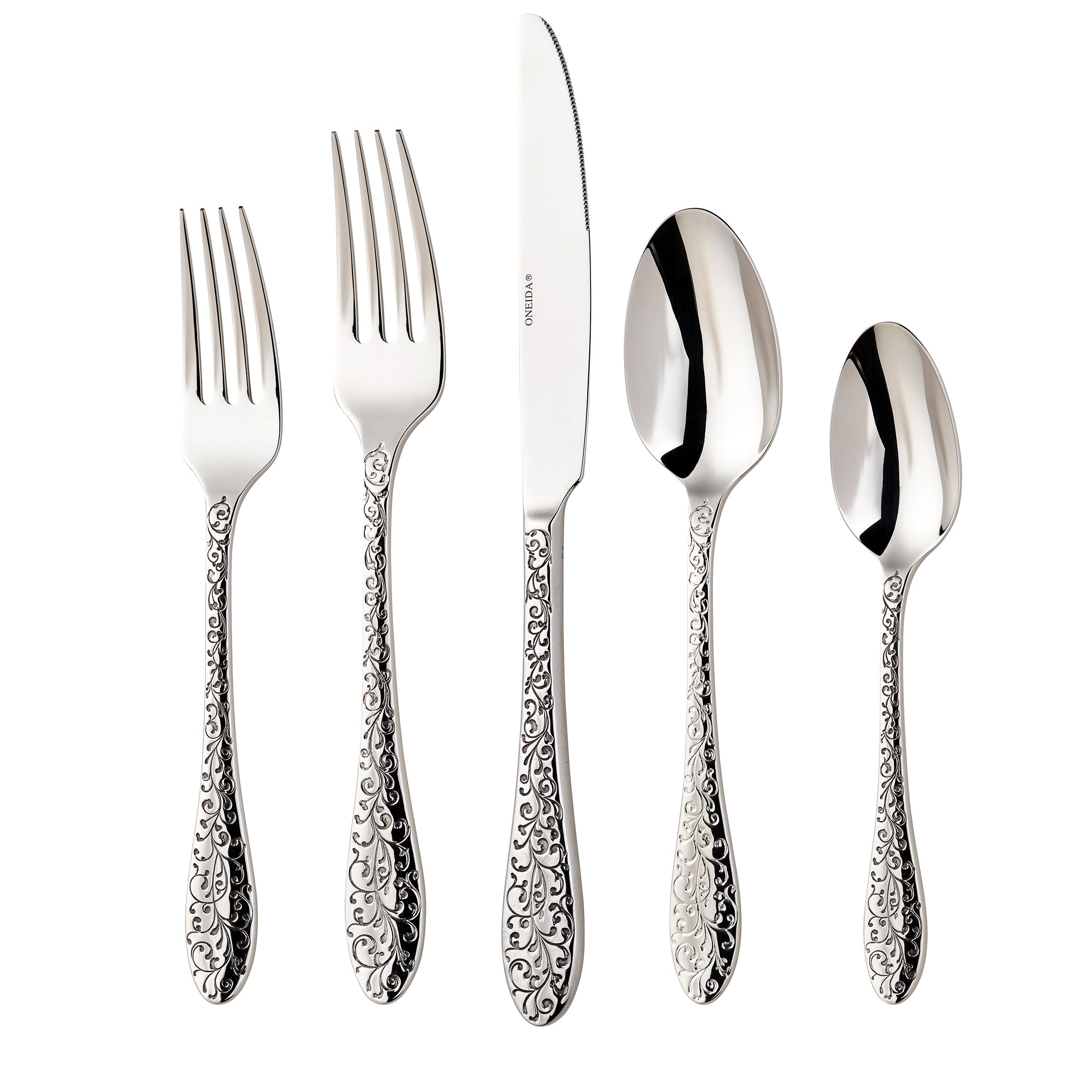 Ivy Flourish 20 Piece Flatware Set
